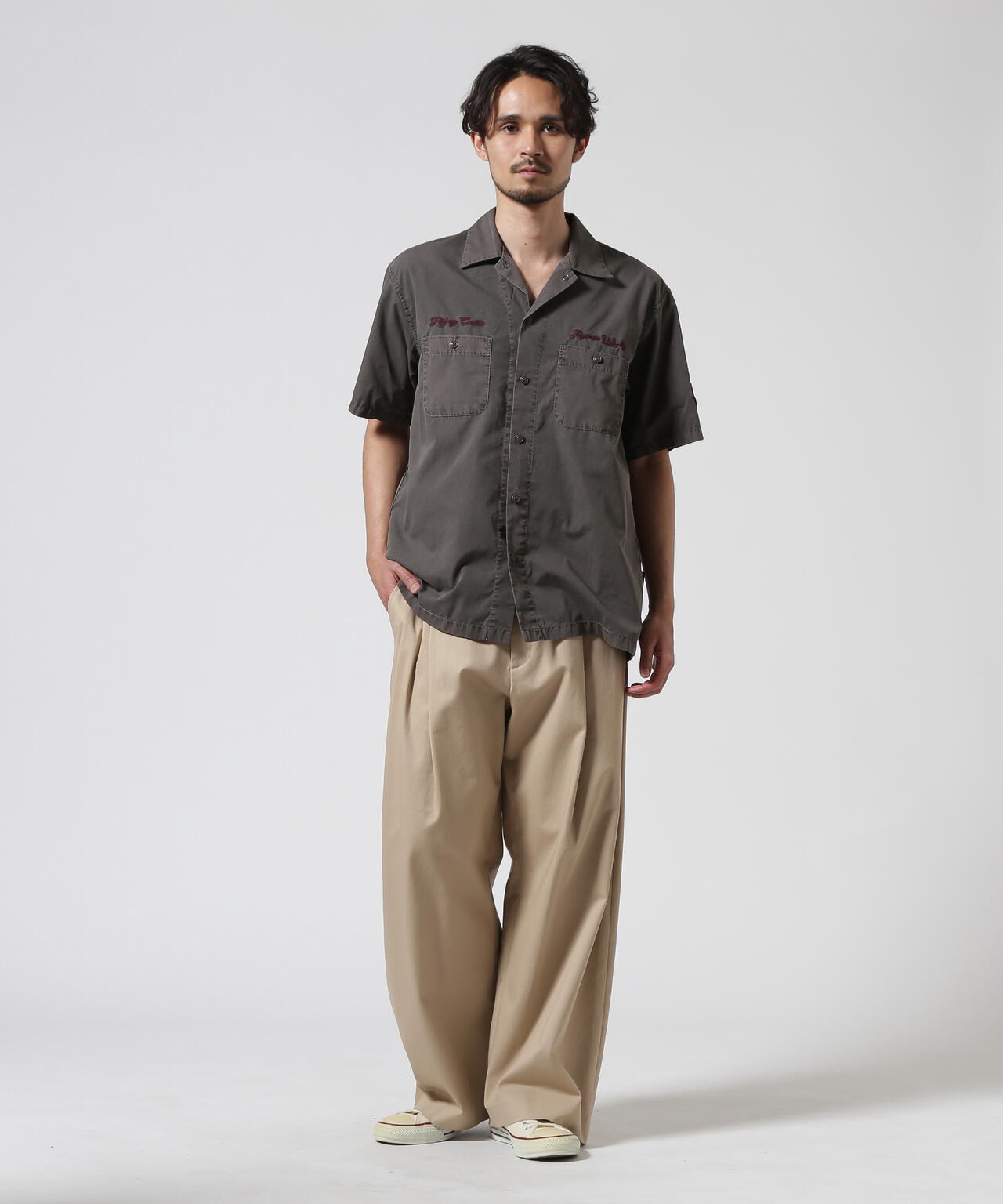 FADED WORK SHIRT "USAFA" / フェイド 半袖ワークシャツ / AVIREX / アヴィレックス