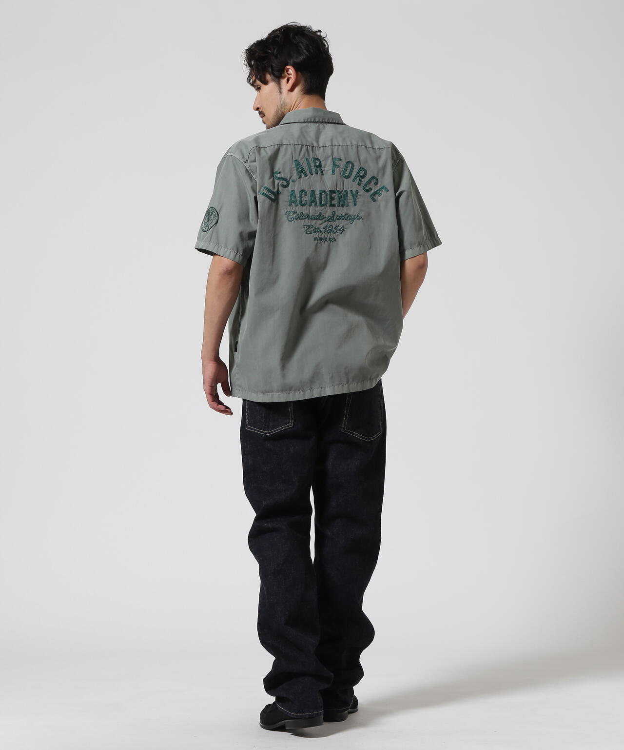 FADED WORK SHIRT "USAFA" / フェイド 半袖ワークシャツ / AVIREX / アヴィレックス