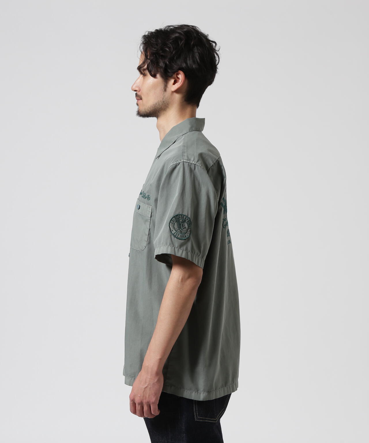 FADED WORK SHIRT "USAFA" / フェイド 半袖ワークシャツ / AVIREX / アヴィレックス