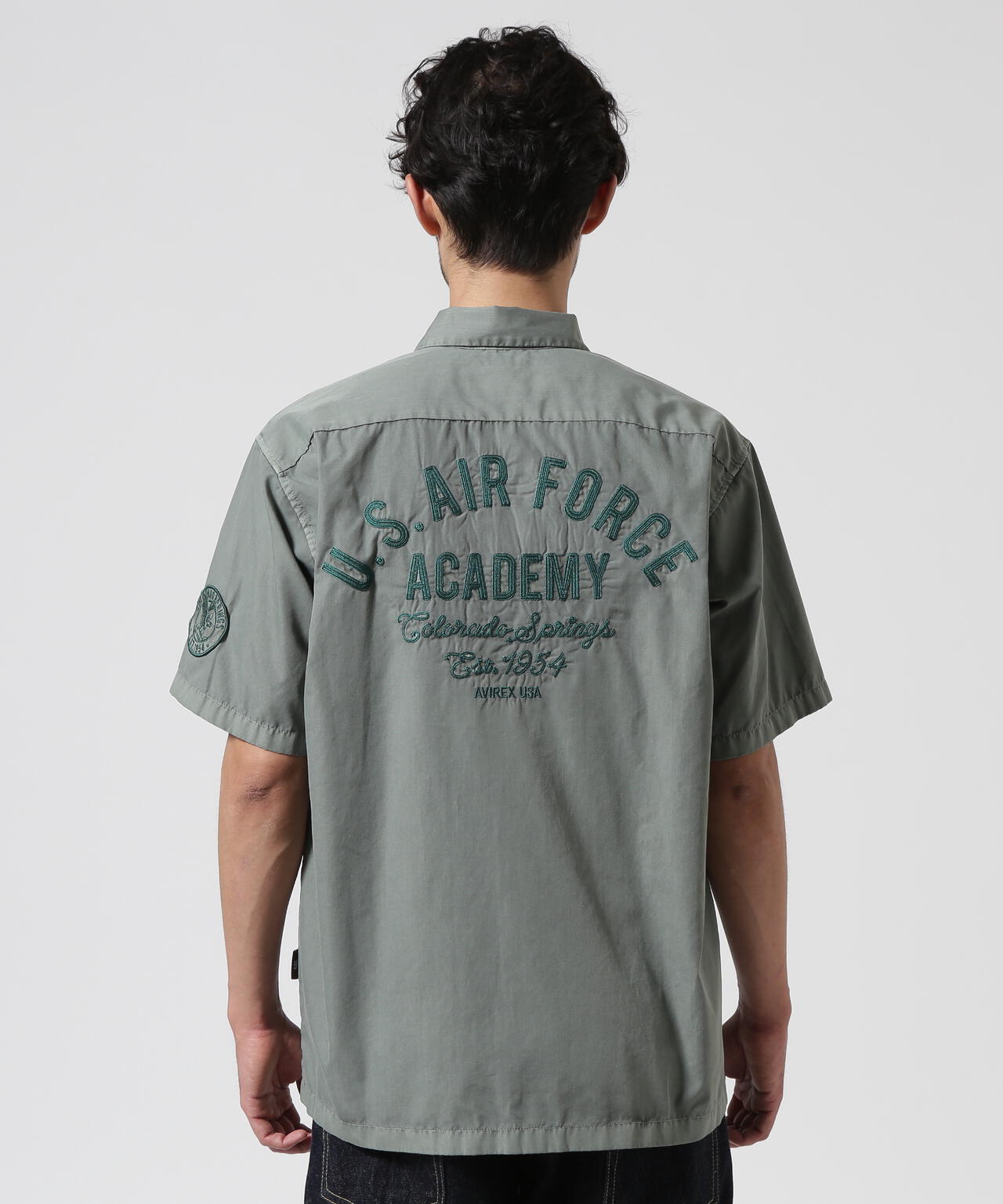 FADED WORK SHIRT "USAFA" / フェイド 半袖ワークシャツ / AVIREX / アヴィレックス