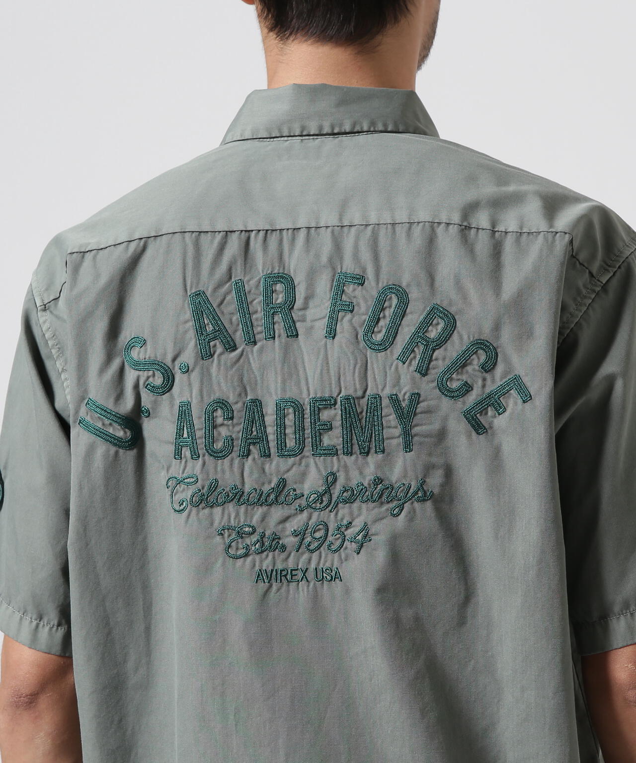 FADED WORK SHIRT "USAFA" / フェイド 半袖ワークシャツ / AVIREX / アヴィレックス
