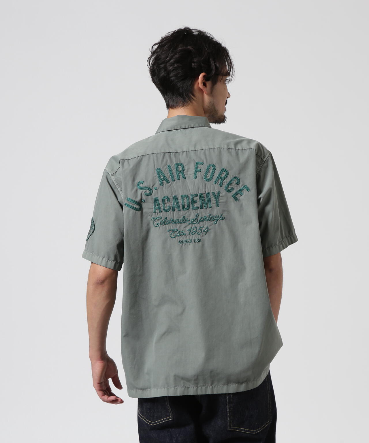 FADED WORK SHIRT "USAFA" / フェイド 半袖ワークシャツ / AVIREX / アヴィレックス