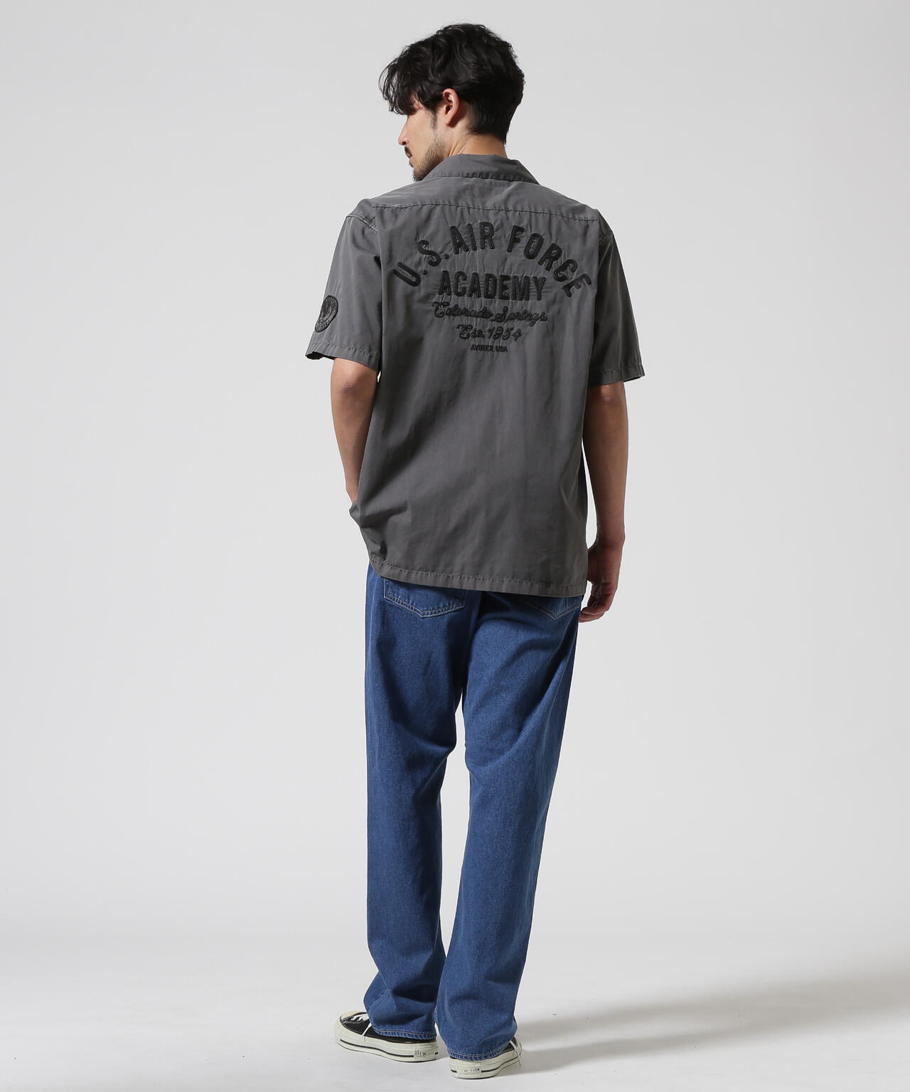 FADED WORK SHIRT "USAFA" / フェイド 半袖ワークシャツ / AVIREX / アヴィレックス