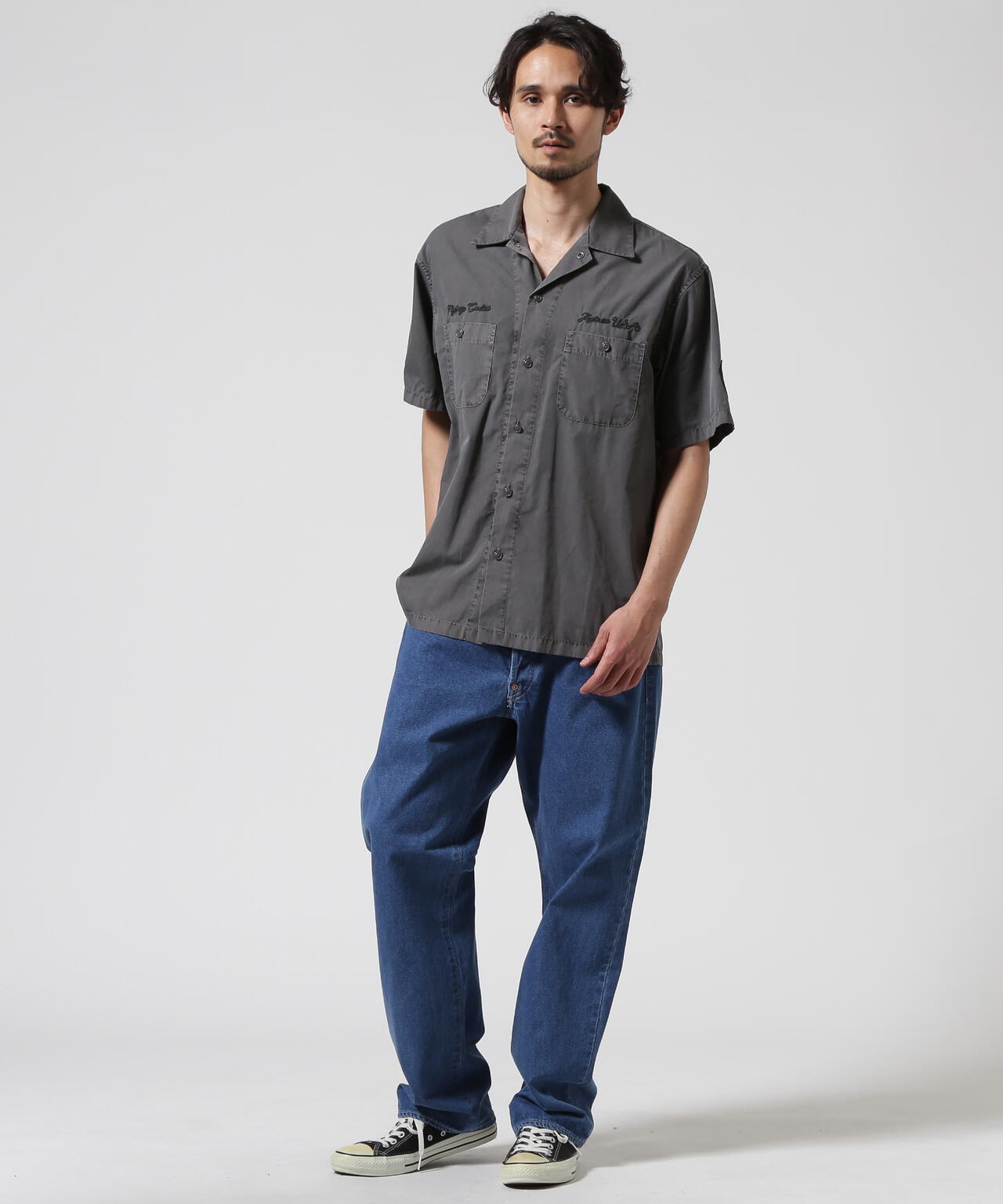 FADED WORK SHIRT "USAFA" / フェイド 半袖ワークシャツ / AVIREX / アヴィレックス