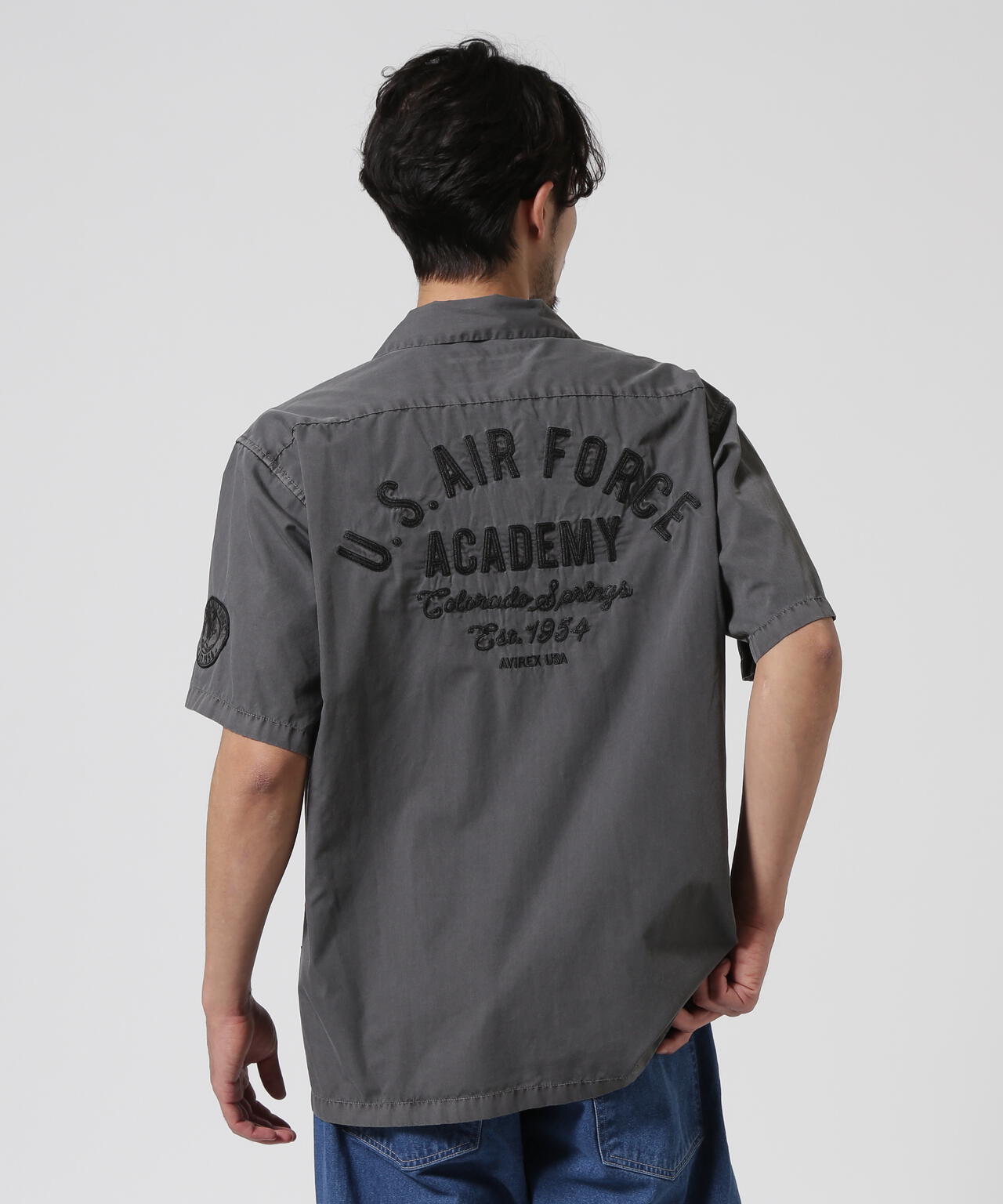 FADED WORK SHIRT "USAFA" / フェイド 半袖ワークシャツ / AVIREX / アヴィレックス