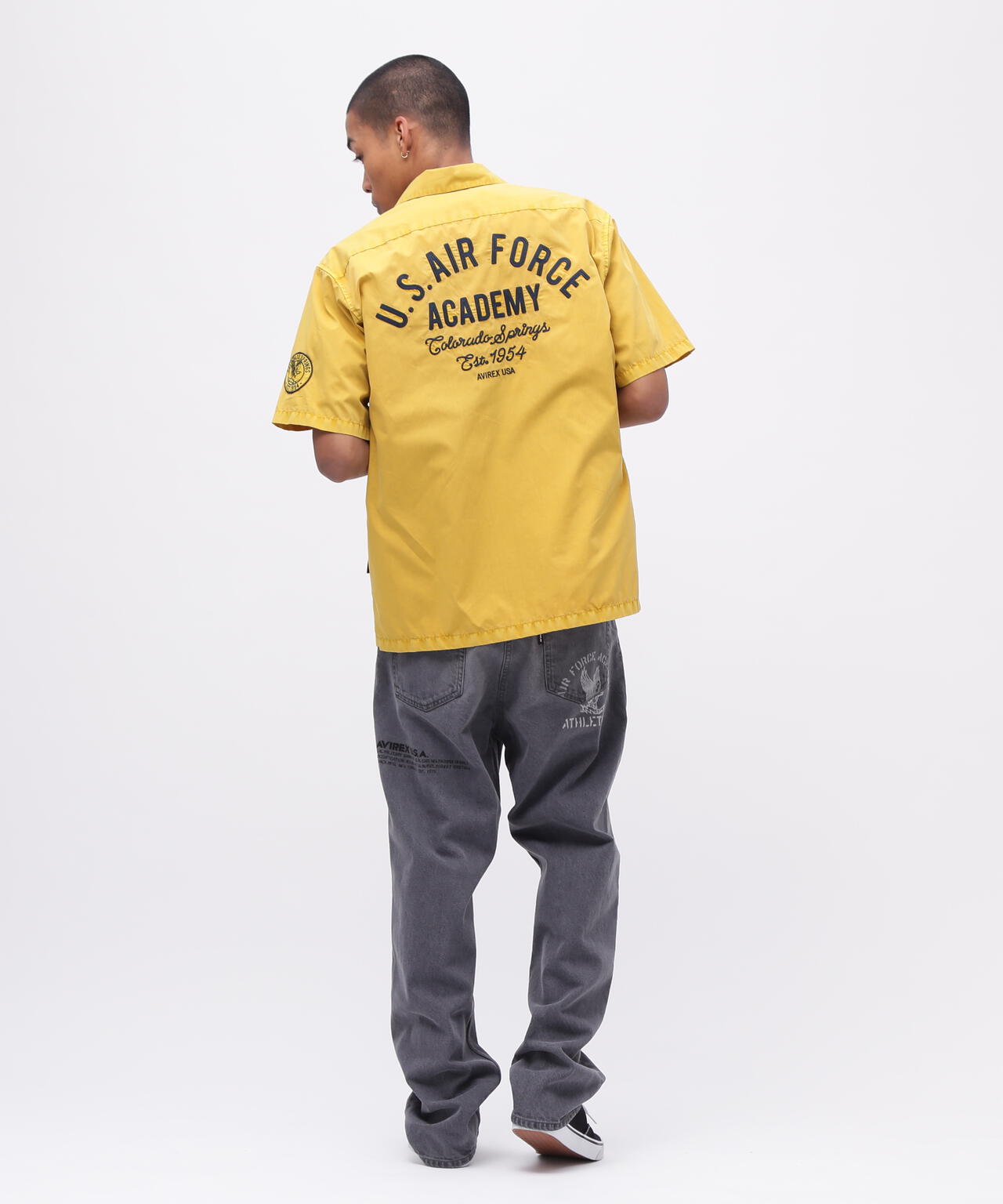 FADED WORK SHIRT "USAFA" / フェイド 半袖ワークシャツ / AVIREX / アヴィレックス