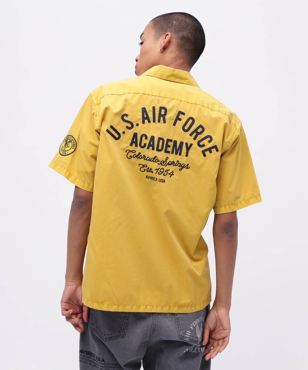 FADED WORK SHIRT "USAFA" / フェイド 半袖ワークシャツ / AVIREX / アヴィレックス