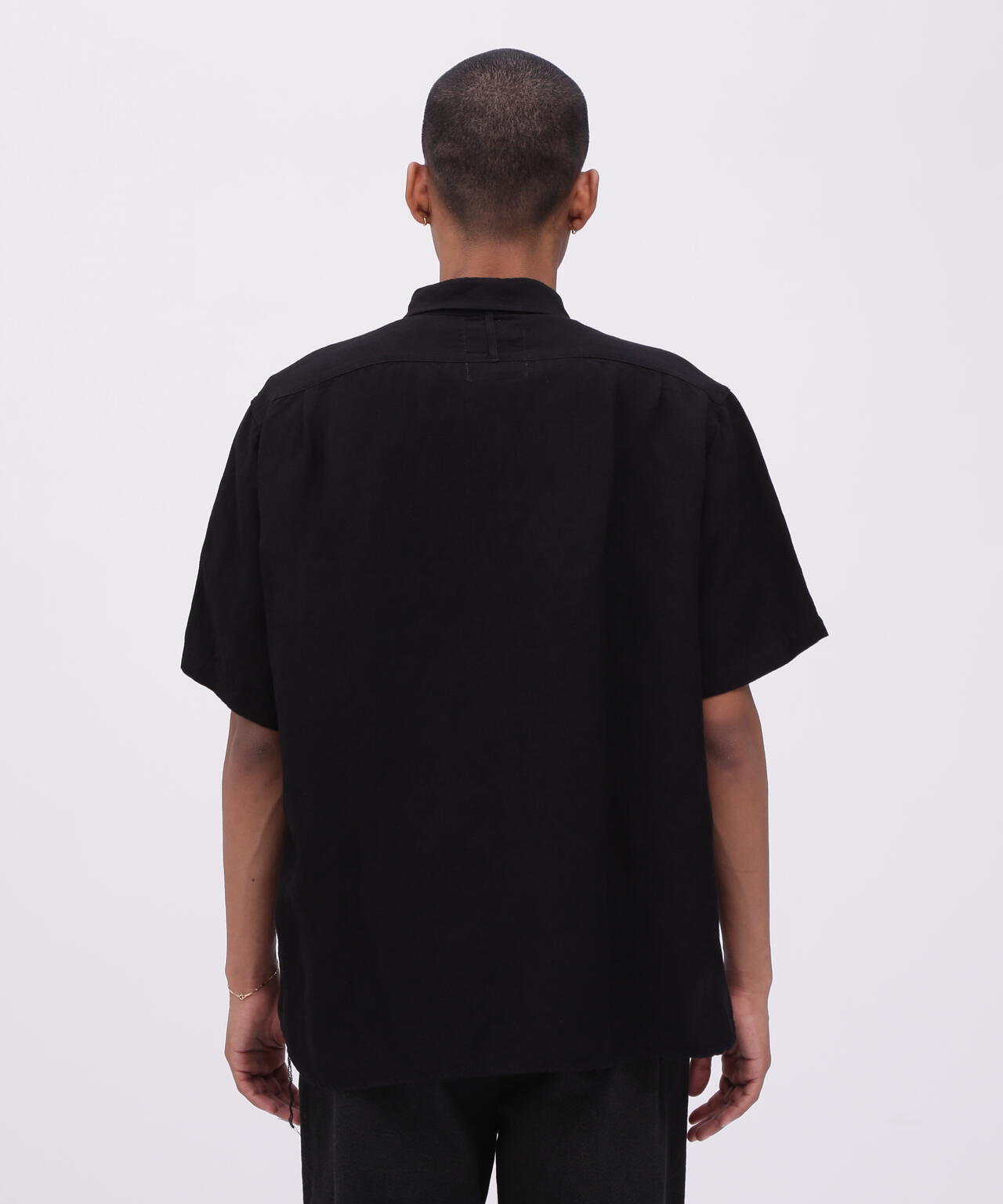 《TFQP by HANDROOM》UTILITY SHORTSLEEVE SHIRT FLAT BLACK / 半袖シャツ