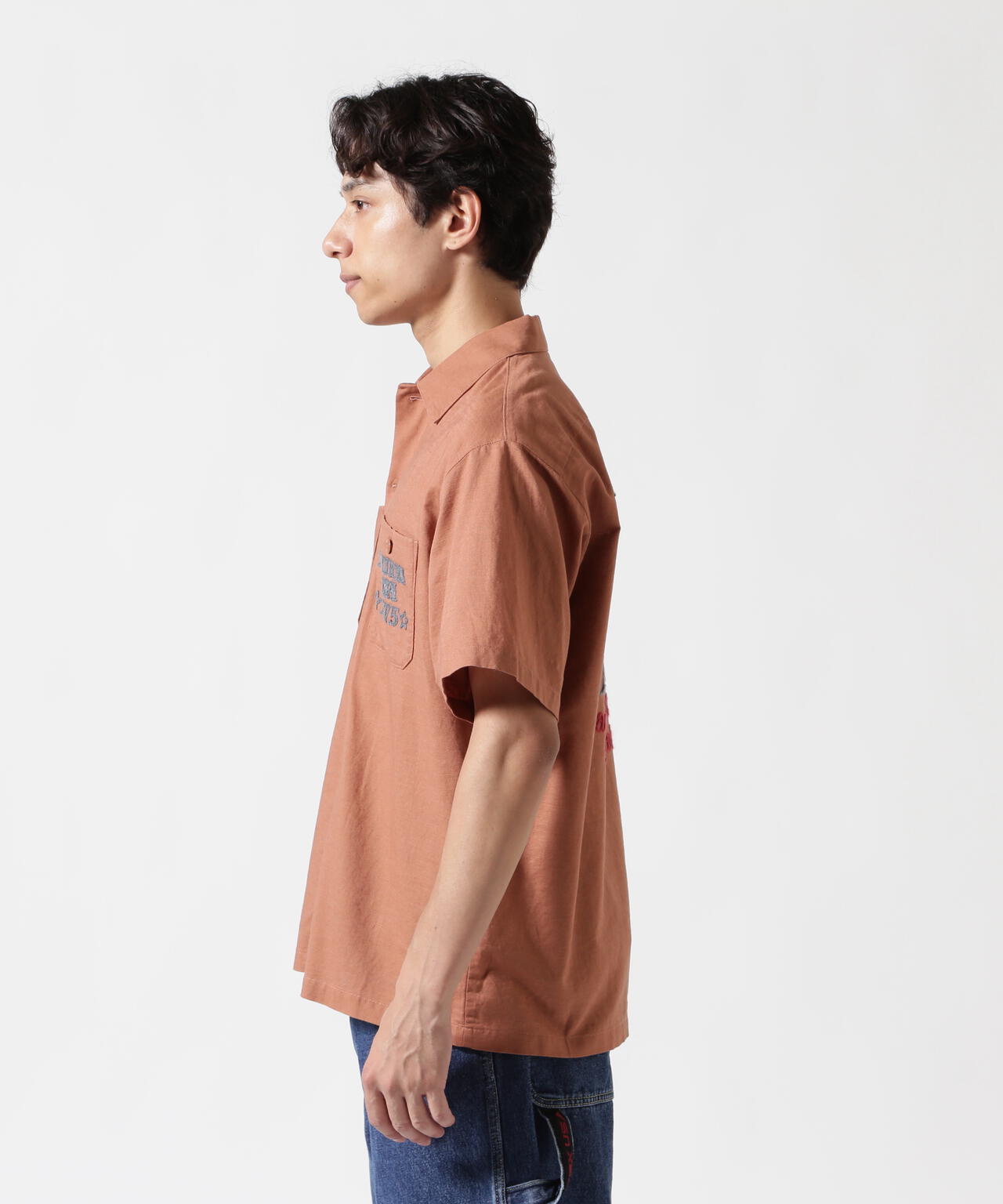 《WEB&DEPOT限定》COTTON LINEN SHIRT "BLUE ANGELS" / コットンリネンシャツ ブルーエンジェルス