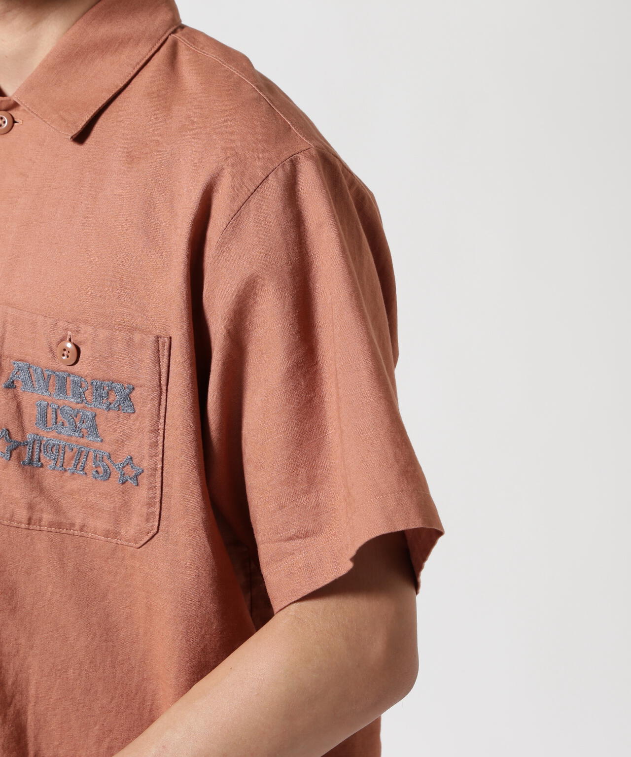 《WEB&DEPOT限定》COTTON LINEN SHIRT "BLUE ANGELS" / コットンリネンシャツ ブルーエンジェルス