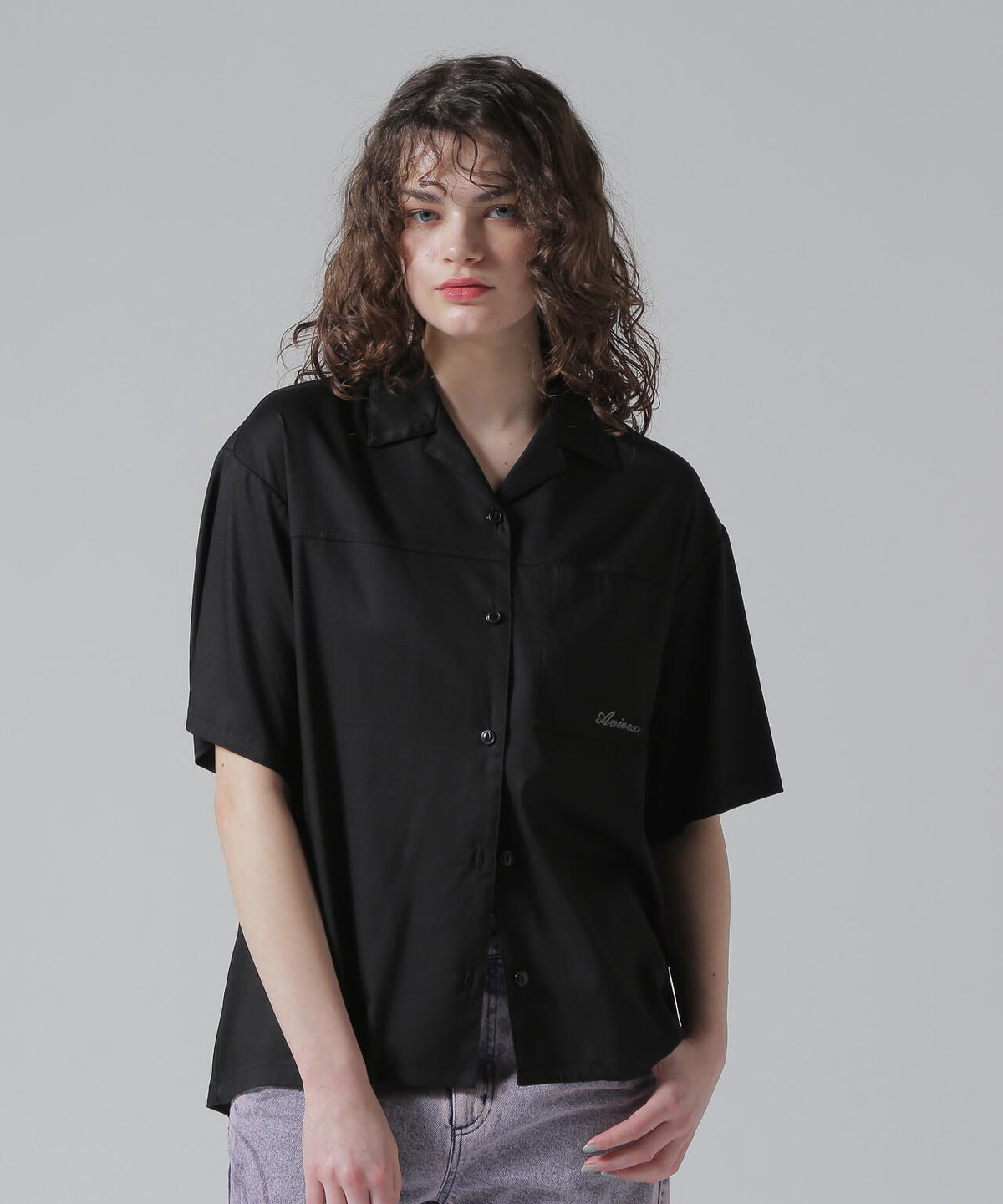 《直営店限定》WOMEN'S BACK RIBBON TENCEL SHIRTS/バックリボン テンセルシャツ