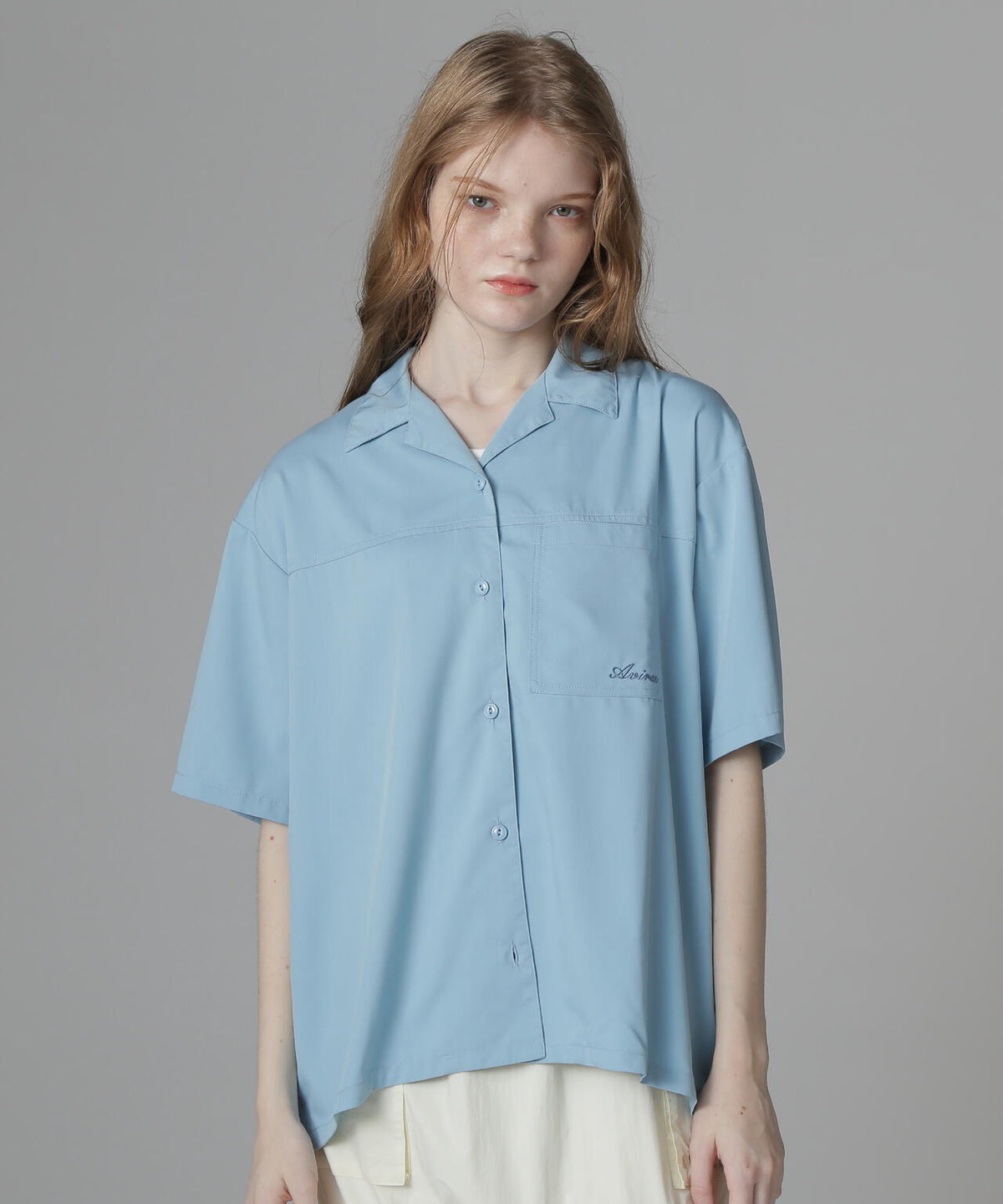 《直営店限定》WOMEN'S BACK RIBBON TENCEL SHIRTS/バックリボン テンセルシャツ