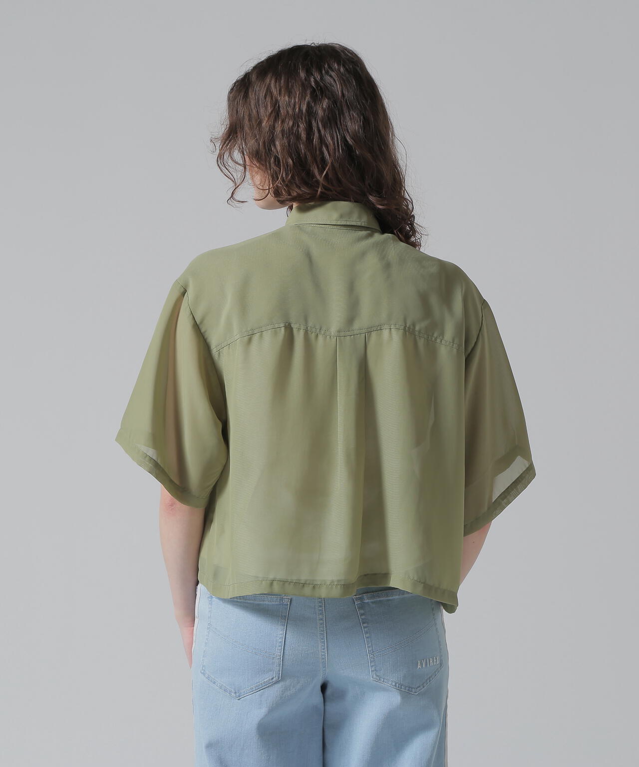 《WOMAN/直営店限定》EMBROIDERY SHEER SHIRT/刺繍シアーシャツ