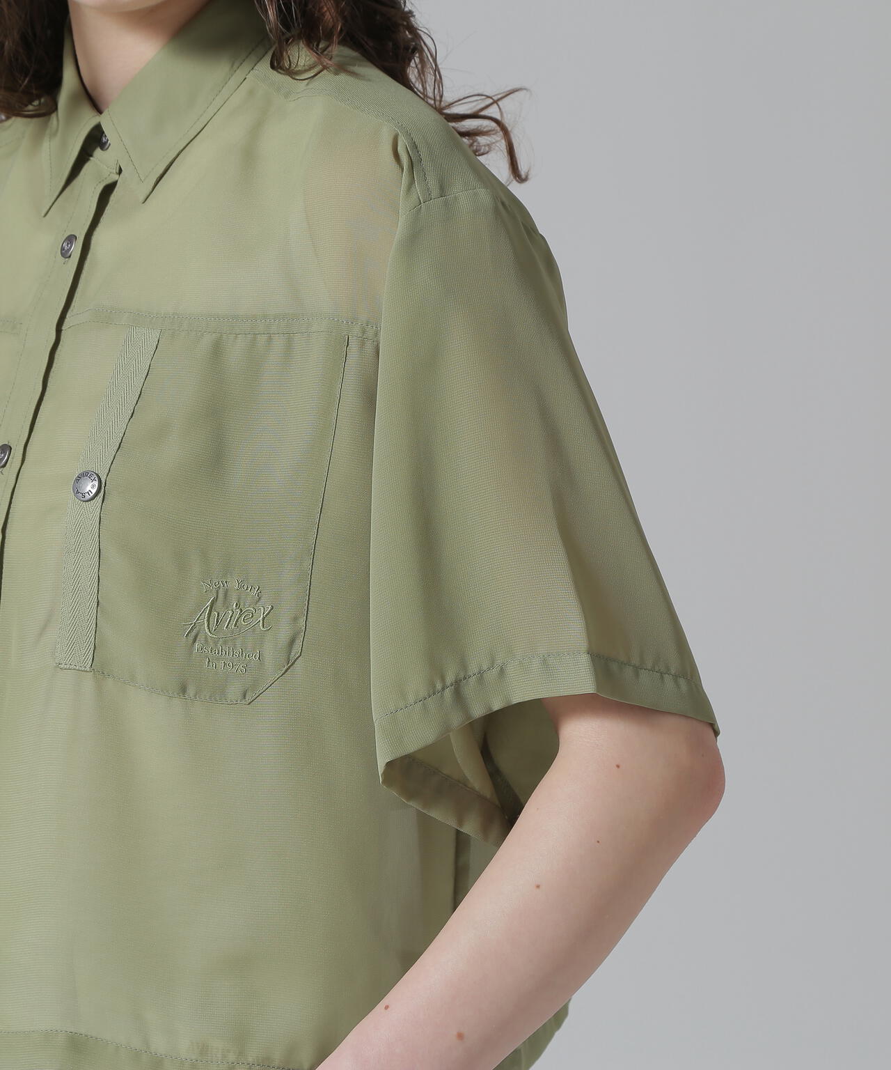 《WOMAN/直営店限定》EMBROIDERY SHEER SHIRT/刺繍シアーシャツ