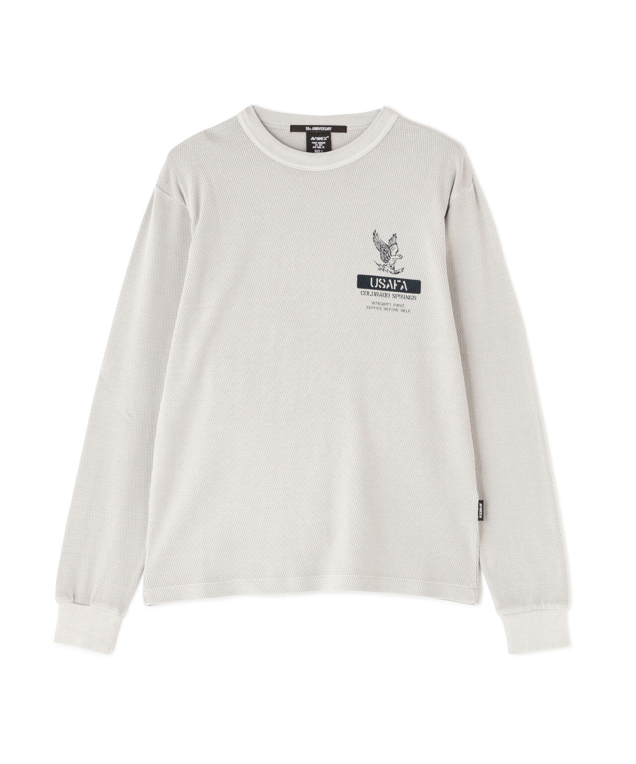 FADE WASH HONEYCOMB WAFFLE T-SHIRT / フェイドウォッシュ ハニカムワッフル 長袖Tシャツ