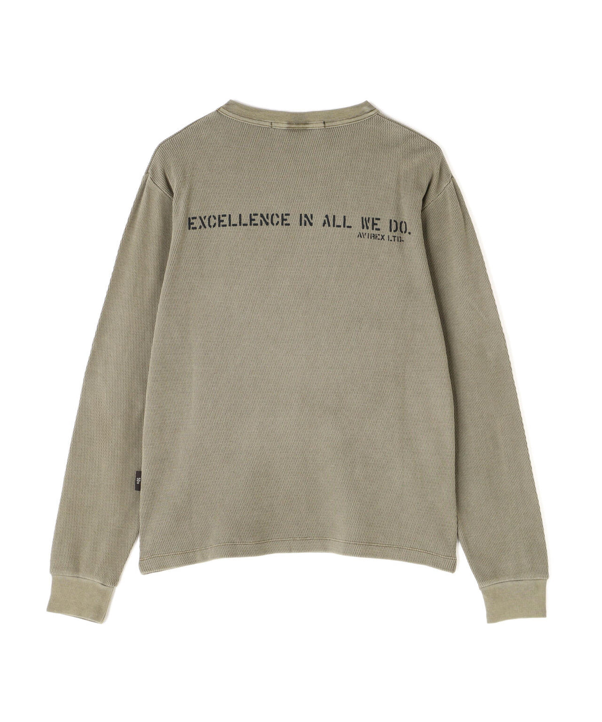 FADE WASH HONEYCOMB WAFFLE T-SHIRT / フェイドウォッシュ ハニカムワッフル 長袖Tシャツ