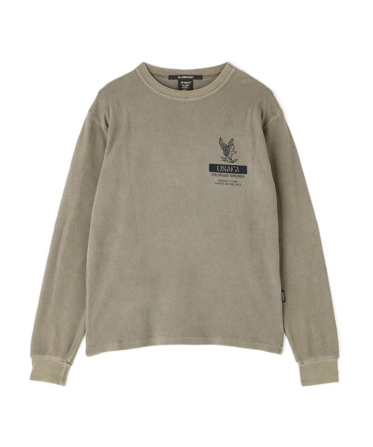 FADE WASH HONEYCOMB WAFFLE T-SHIRT / フェイドウォッシュ ハニカムワッフル 長袖Tシャツ