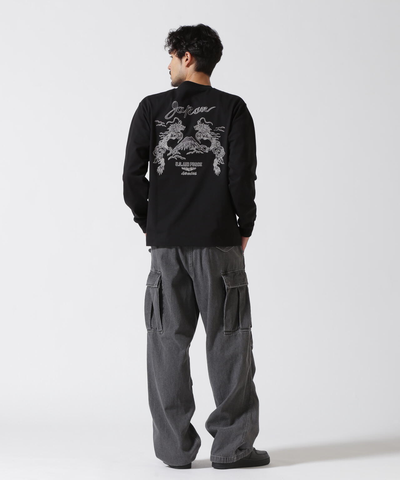 DOUBLE DRAGON SOUVENIR T-SHIRT / ダブルドラゴン スーベニア 長袖Tシャツ / AVIREX