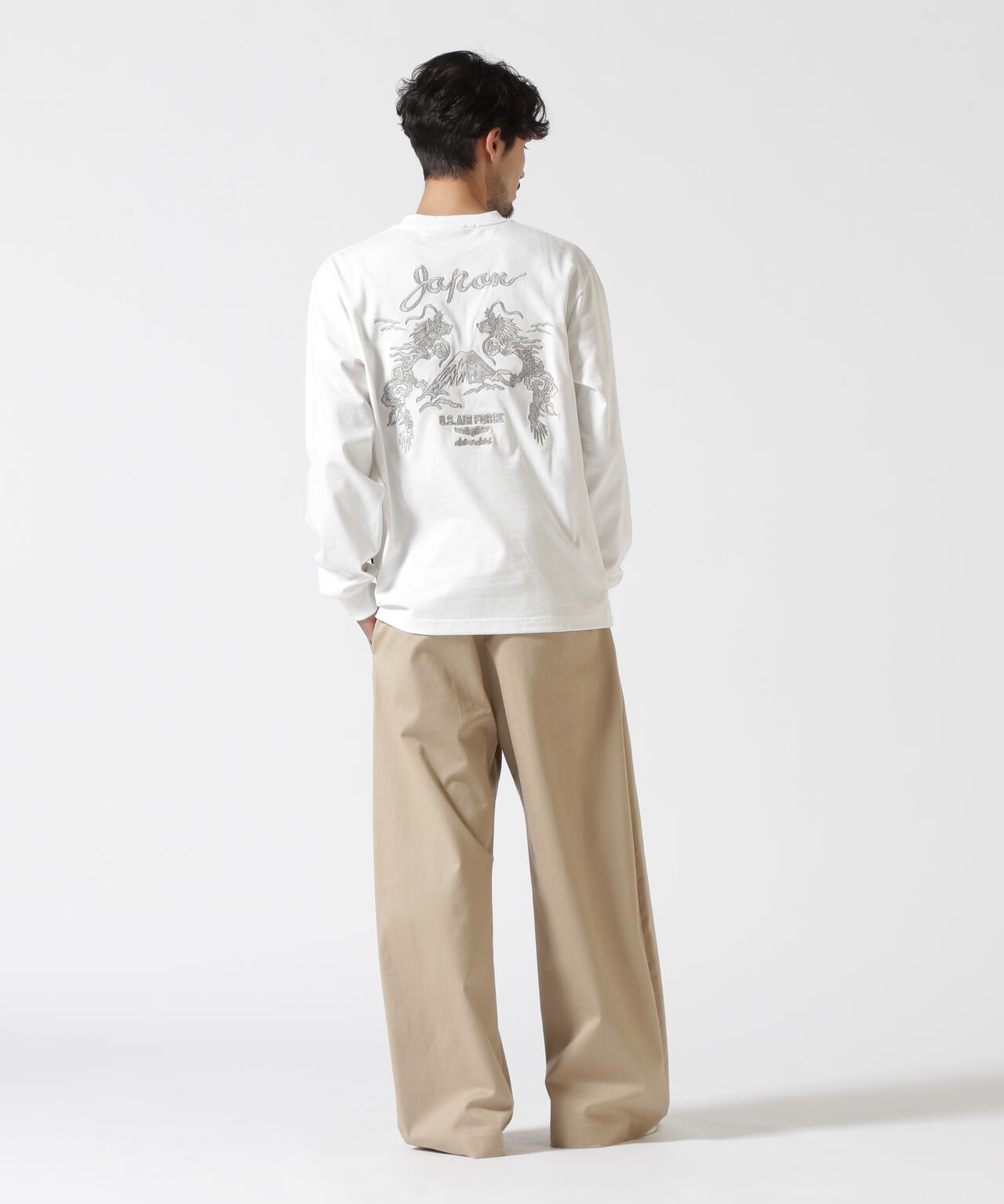 DOUBLE DRAGON SOUVENIR T-SHIRT / ダブルドラゴン スーベニア 長袖Tシャツ / AVIREX