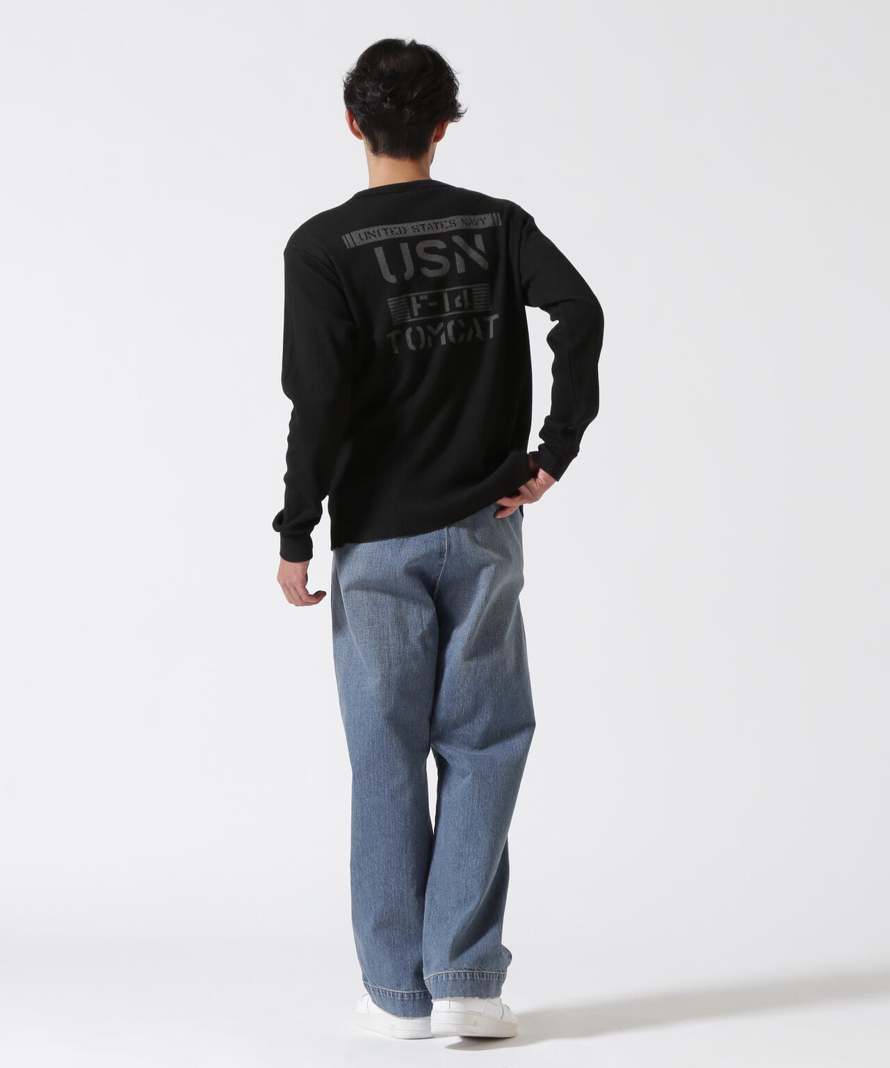 MINI WAFFLE T-SHIRT / ミニワッフル 長袖Tシャツ / AVIREX / アヴィレックス