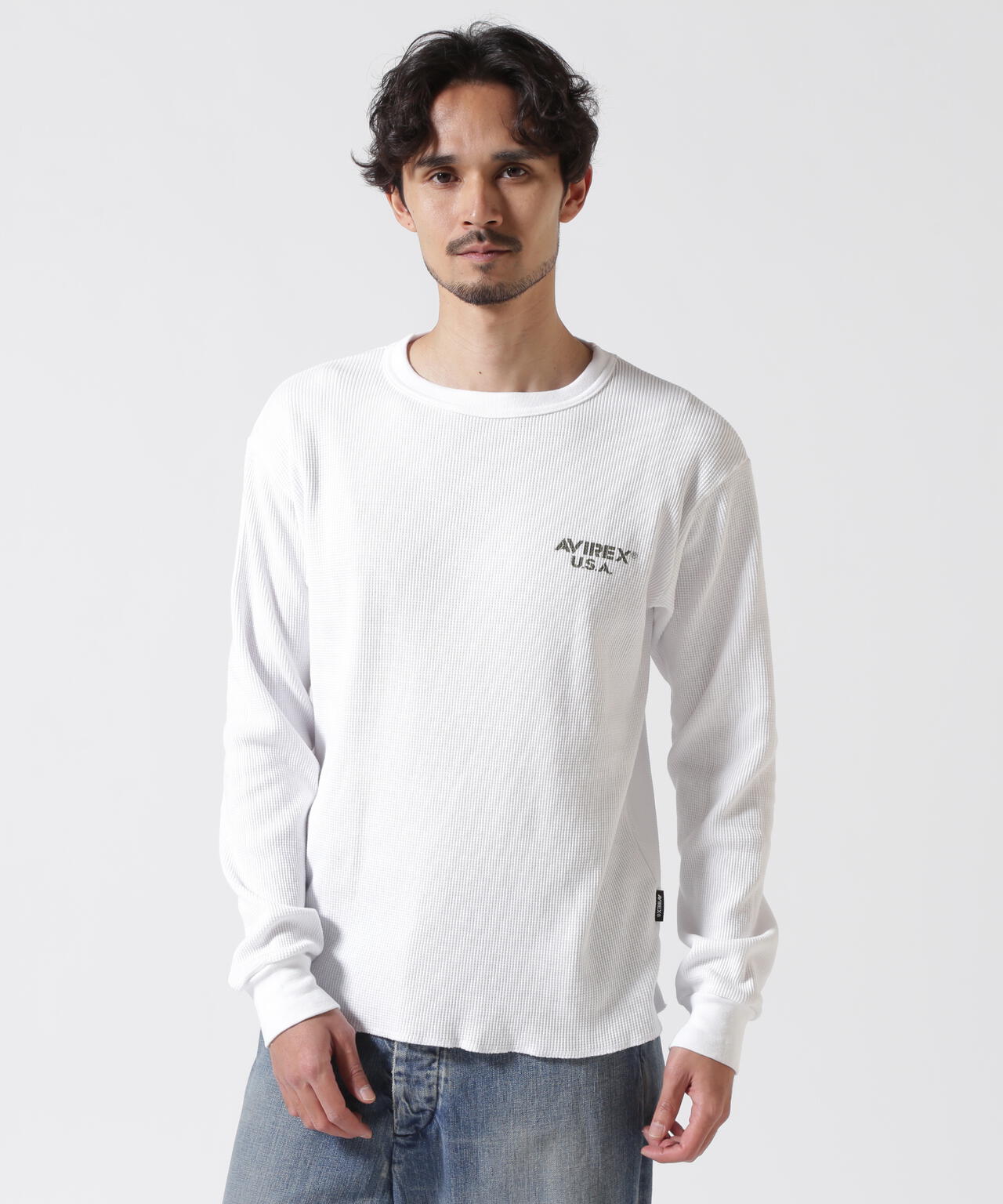 MINI WAFFLE T-SHIRT / ミニワッフル 長袖Tシャツ / AVIREX / アヴィレックス