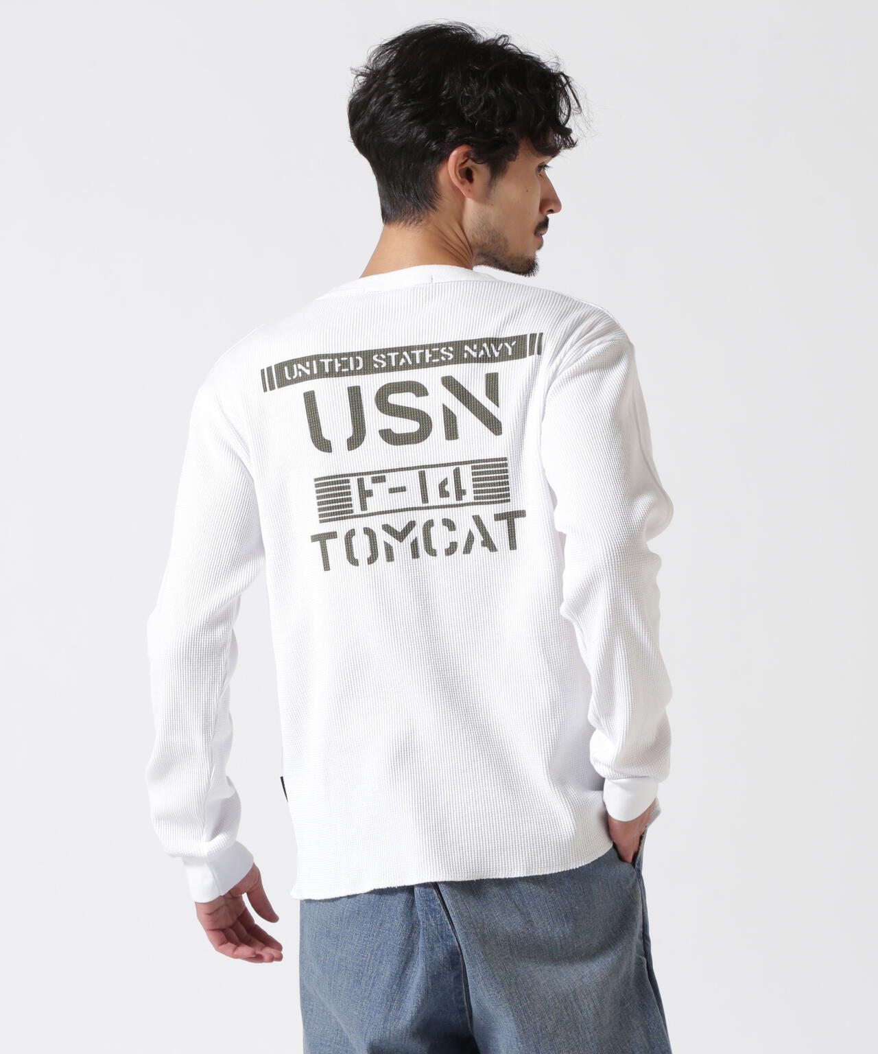 MINI WAFFLE T-SHIRT / ミニワッフル 長袖Tシャツ / AVIREX / アヴィレックス