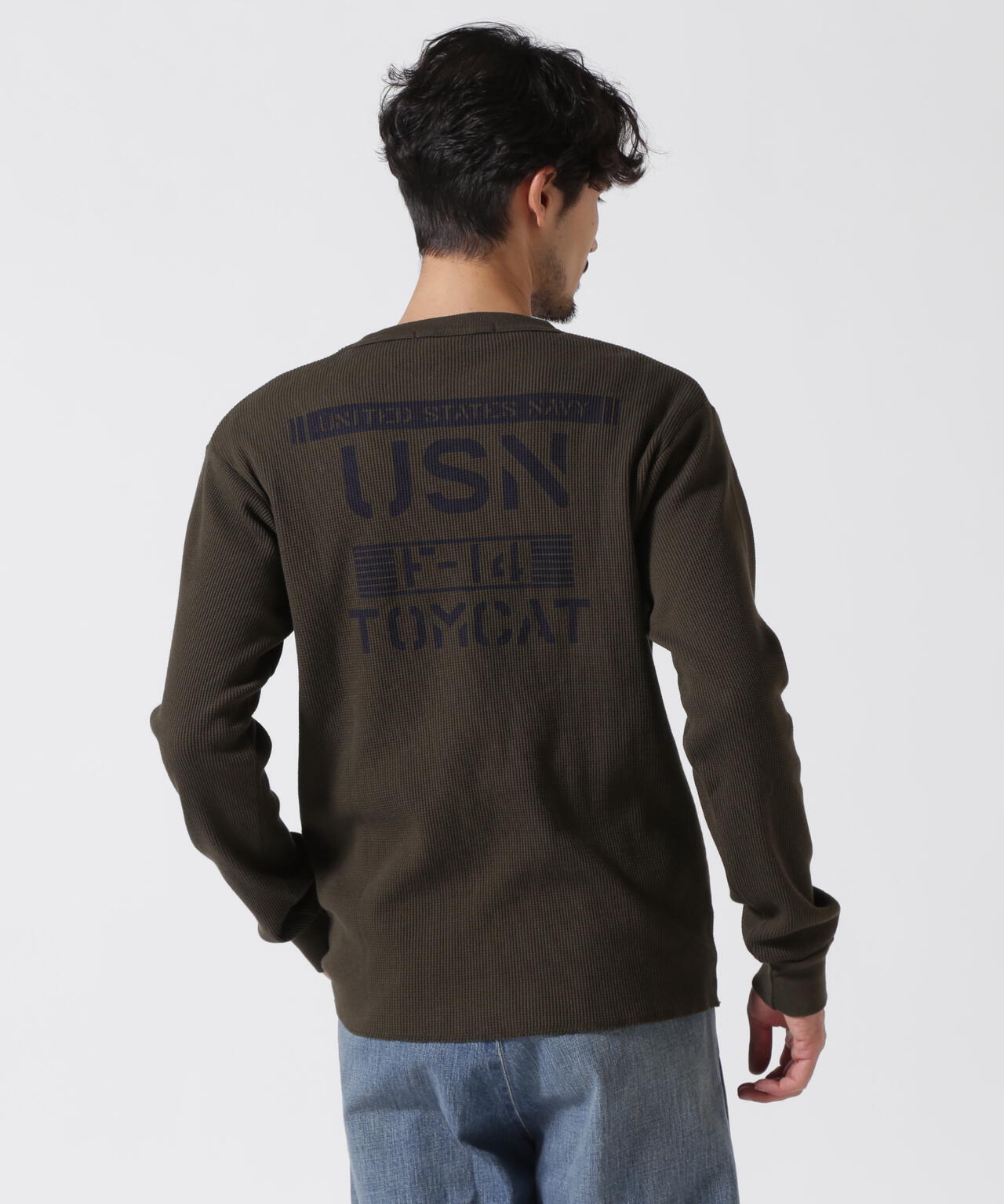 MINI WAFFLE T-SHIRT / ミニワッフル 長袖Tシャツ / AVIREX / アヴィレックス