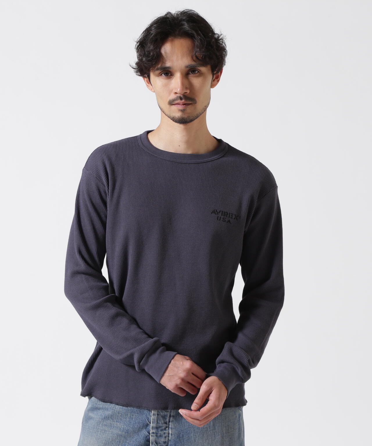 MINI WAFFLE T-SHIRT / ミニワッフル 長袖Tシャツ / AVIREX / アヴィレックス