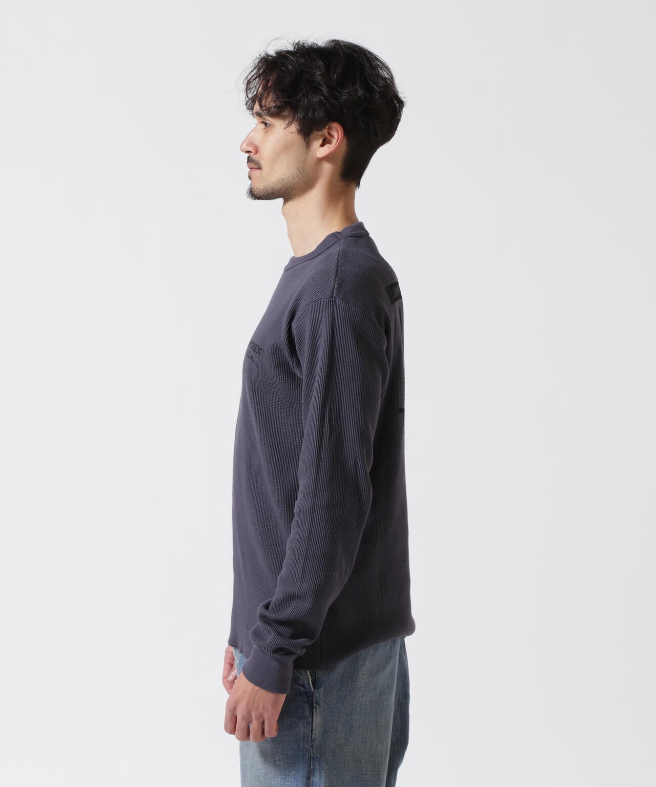 MINI WAFFLE T-SHIRT / ミニワッフル 長袖Tシャツ / AVIREX / アヴィレックス