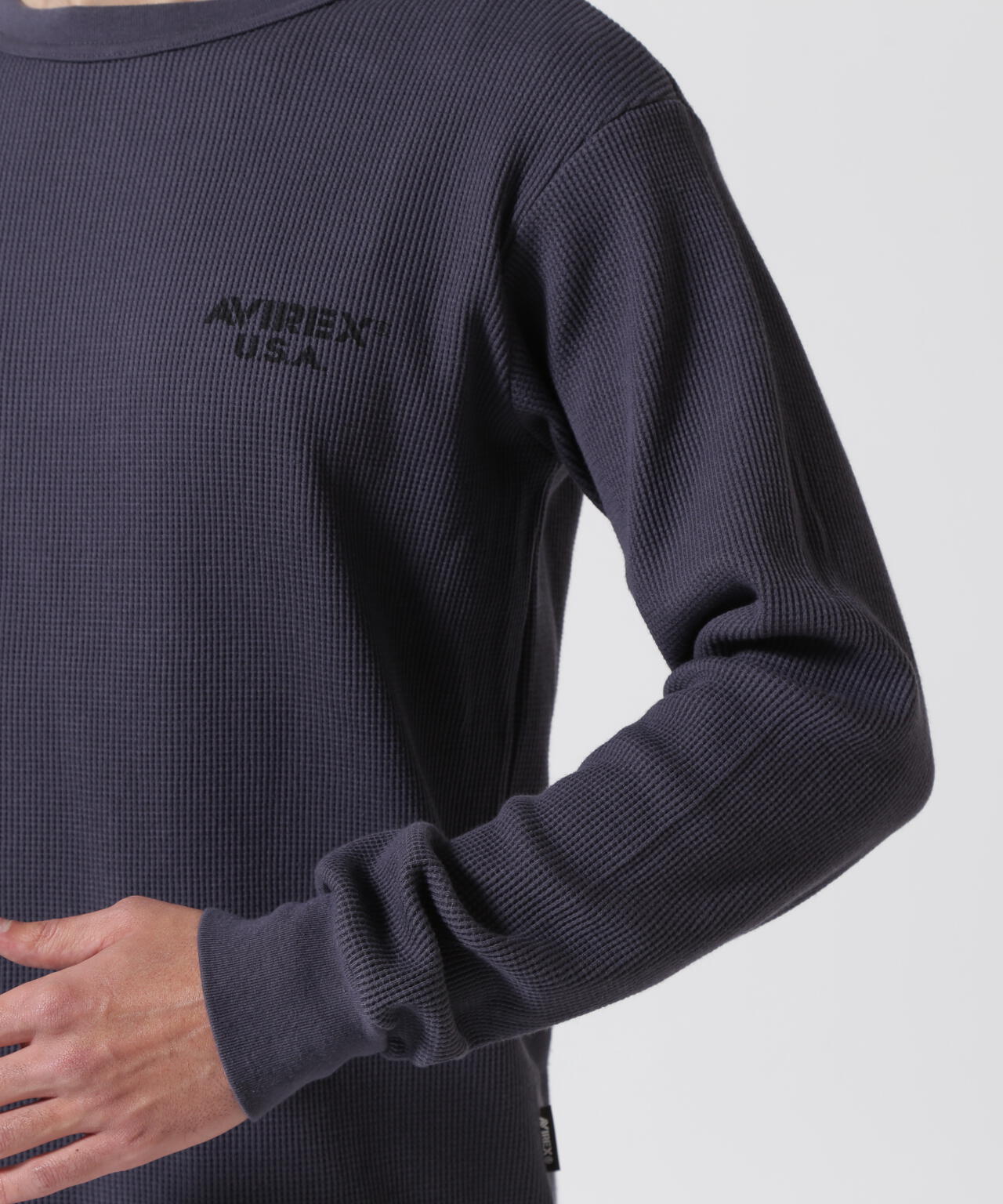 MINI WAFFLE T-SHIRT / ミニワッフル 長袖Tシャツ / AVIREX / アヴィレックス