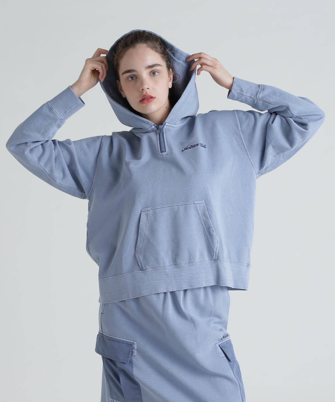 FADE WASH CADET PATCH H/Z HOOD/フェイドウォッシュ カデットパッチパーカー