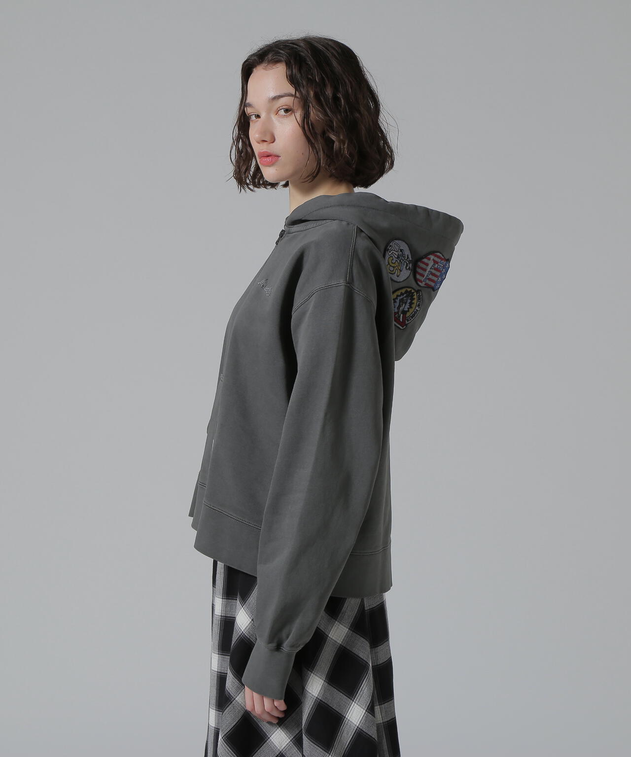 FADE WASH CADET PATCH H/Z HOOD/フェイドウォッシュ カデットパッチパーカー