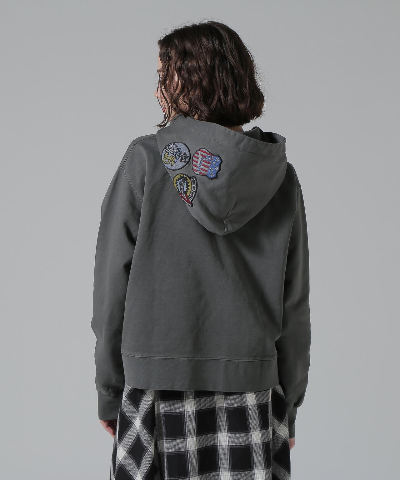 FADE WASH CADET PATCH H/Z HOOD/フェイドウォッシュ カデットパッチパーカー