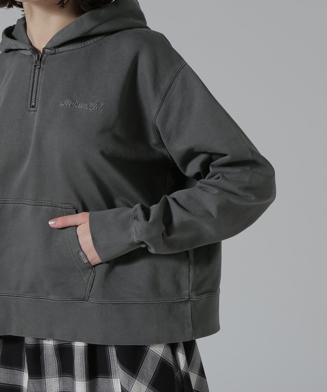 FADE WASH CADET PATCH H/Z HOOD/フェイドウォッシュ カデットパッチパーカー