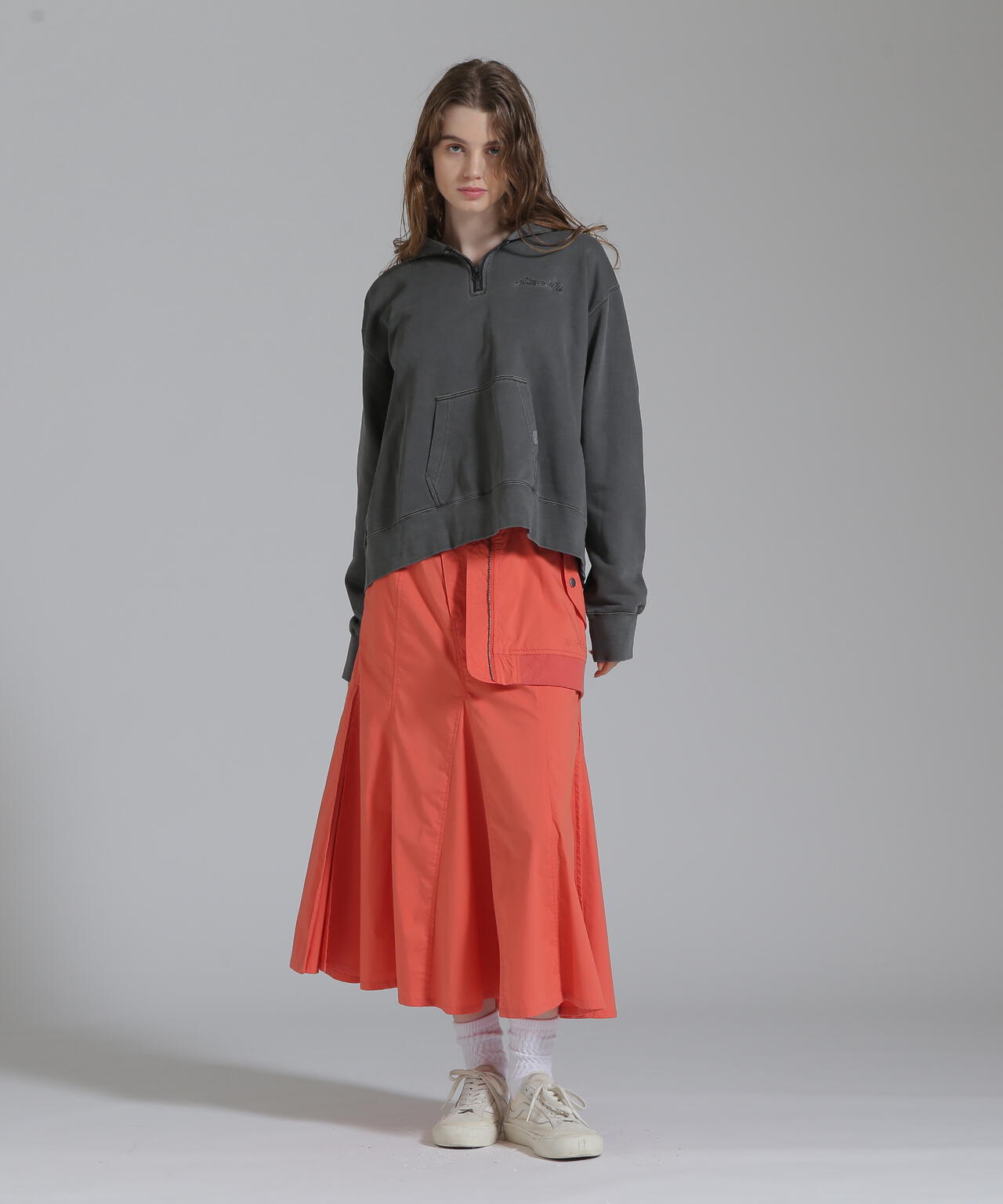 FADE WASH CADET PATCH H/Z HOOD/フェイドウォッシュ カデットパッチパーカー