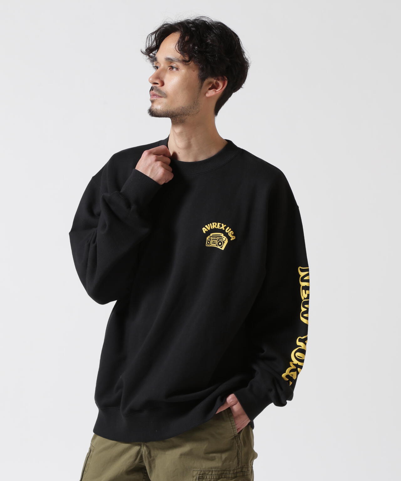 FOAMING CREW NECK SWEAT "AVIREX USA" / フォーミング クルーネックスウェット / AVIREX