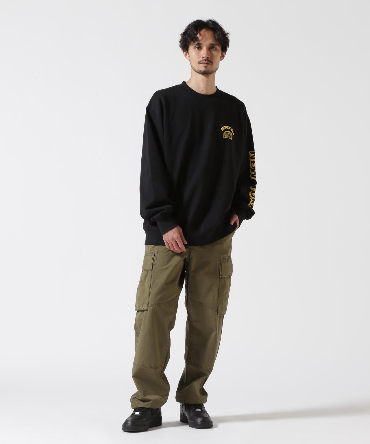 FOAMING CREW NECK SWEAT "AVIREX USA" / フォーミング クルーネックスウェット / AVIREX