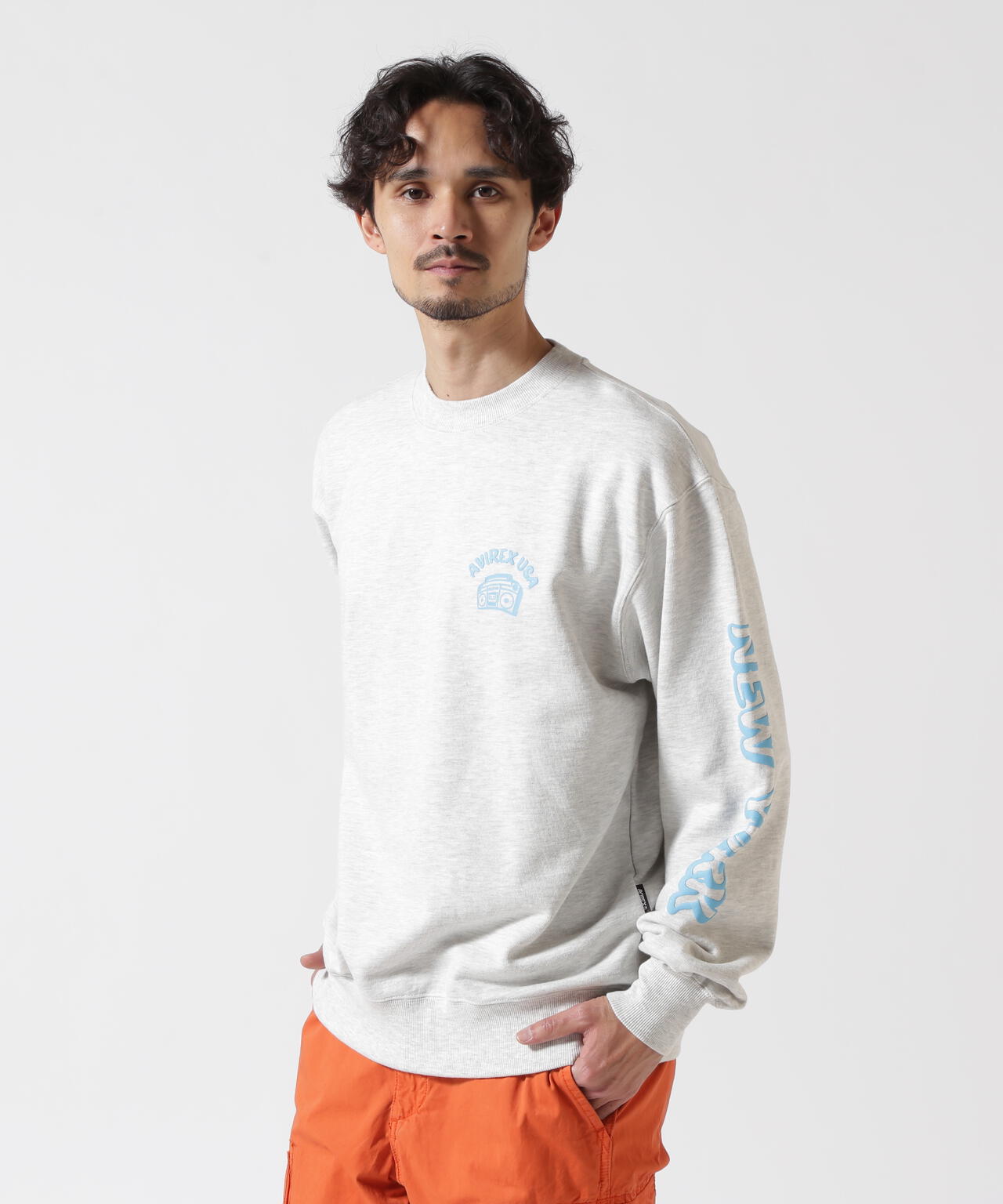 FOAMING CREW NECK SWEAT "AVIREX USA" / フォーミング クルーネックスウェット / AVIREX