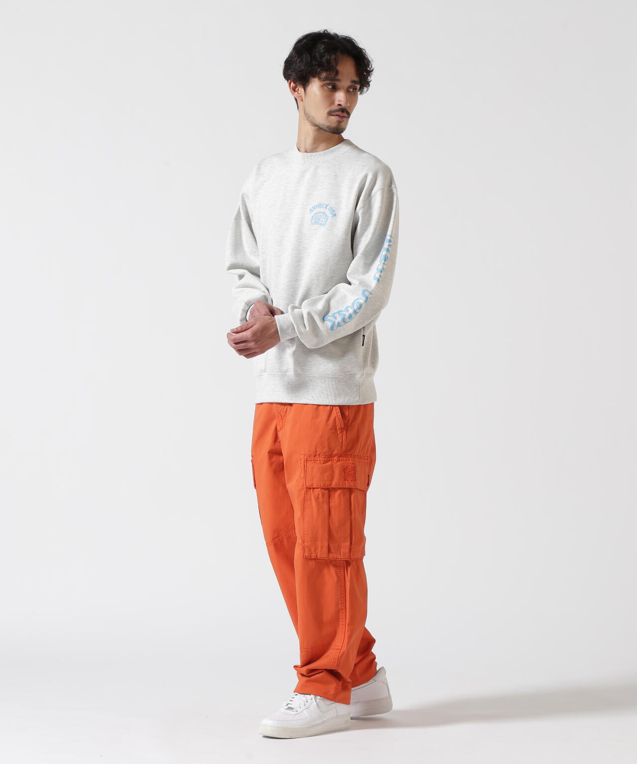 FOAMING CREW NECK SWEAT "AVIREX USA" / フォーミング クルーネックスウェット / AVIREX