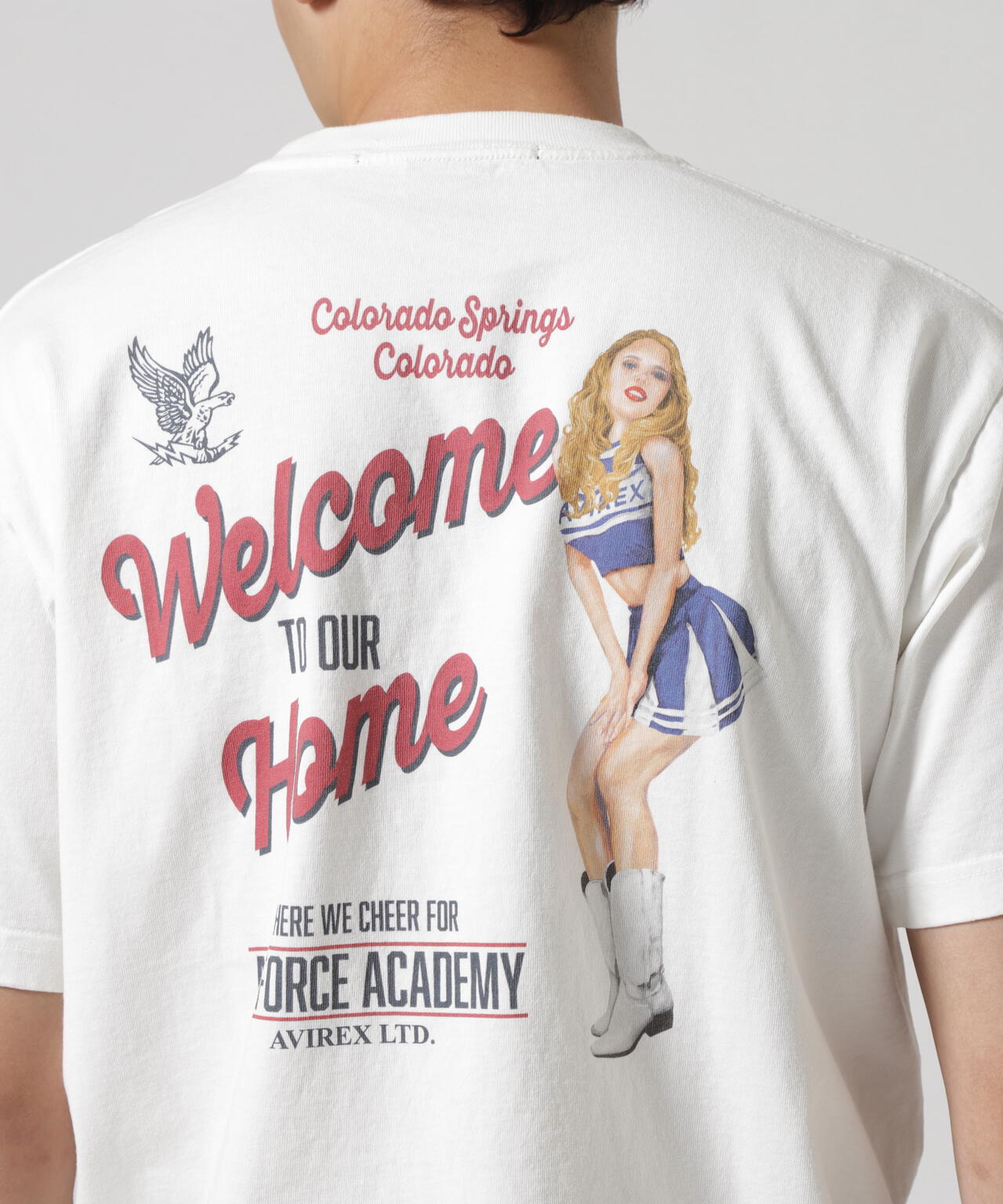 FADED CHEERLEADER T-SHIRT / フェイディド チアリーダー 半袖Tシャツ / AVIREX / アヴィレックス
