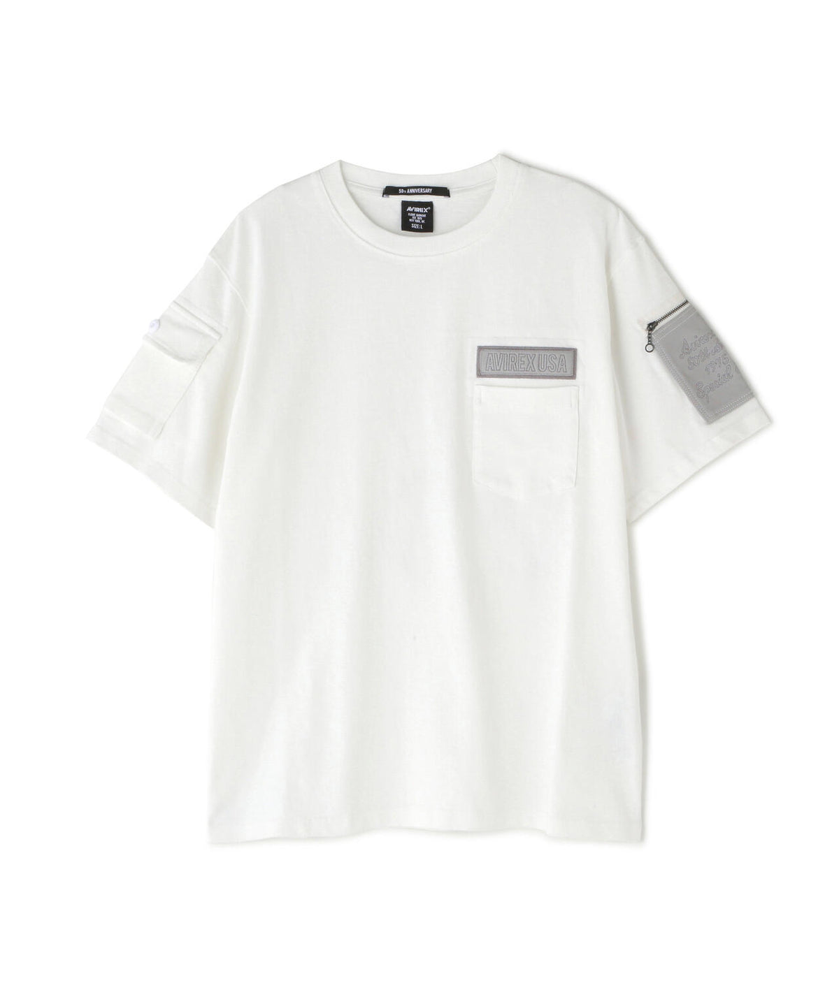 《50th Anniversary》LEATHER PATCHED FATIGUE T-SHIRT / レザー パッチド ファティーグ 半袖