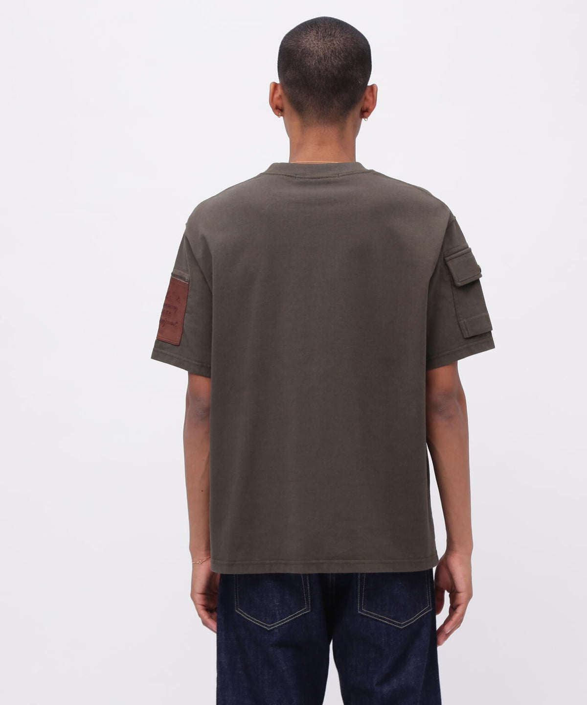 《50th Anniversary》LEATHER PATCHED FATIGUE T-SHIRT / レザー パッチド ファティーグ 半袖