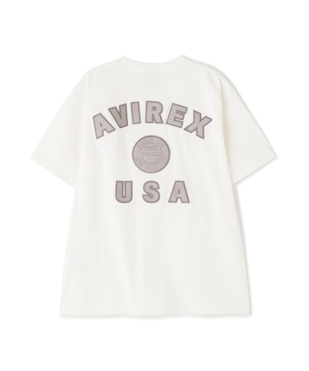 《50th Anniversary》LEATHER PATCHED VARSITY T-SHIRT / レザー パッチド バーシティ 半袖T