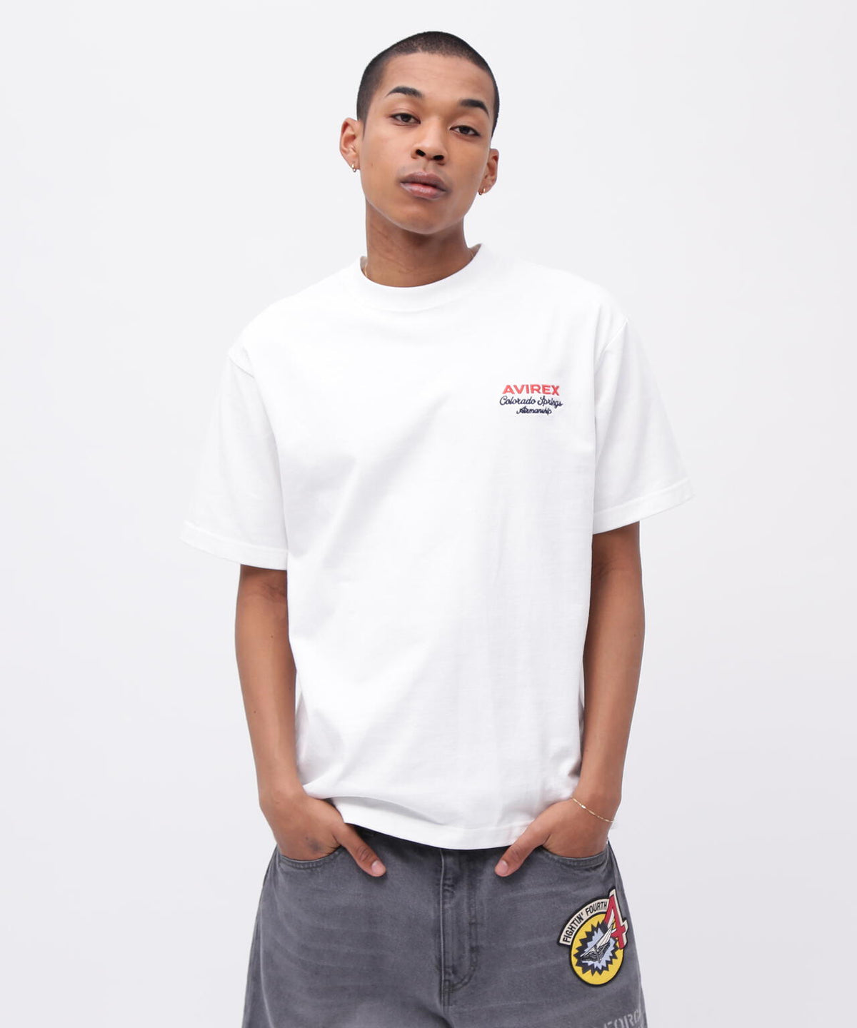 USAFA SQUADRONS EMBROIDERY T-SHIRT / 刺繍 半袖Tシャツ / AVIREX / アヴィレックス