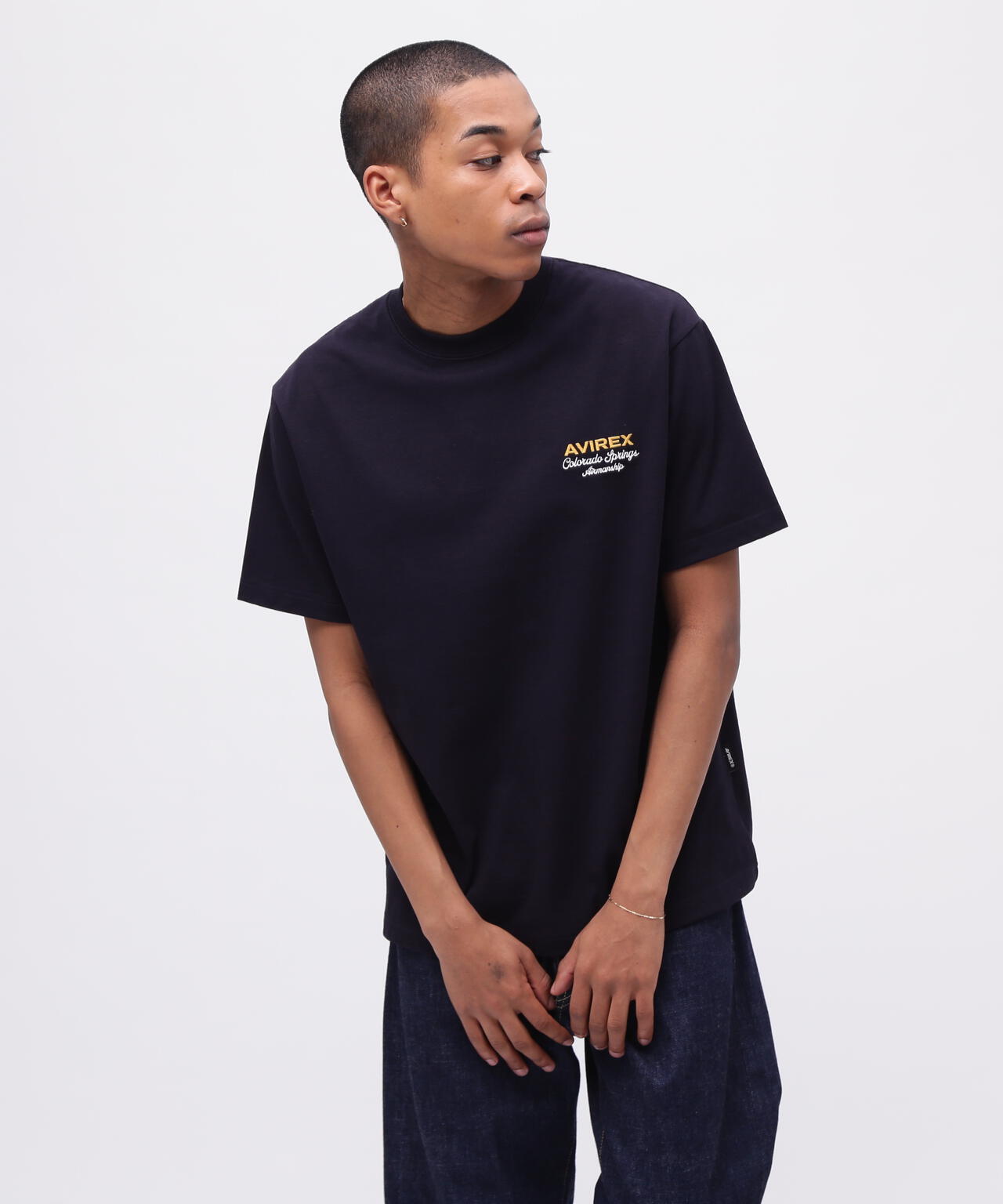 USAFA SQUADRONS EMBROIDERY T-SHIRT / 刺繍 半袖Tシャツ / AVIREX / アヴィレックス