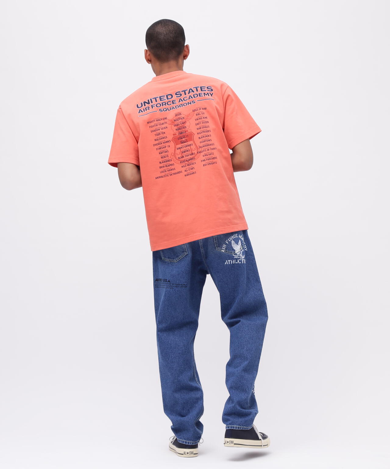 USAFA SQUADRONS EMBROIDERY T-SHIRT / 刺繍 半袖Tシャツ / AVIREX / アヴィレックス