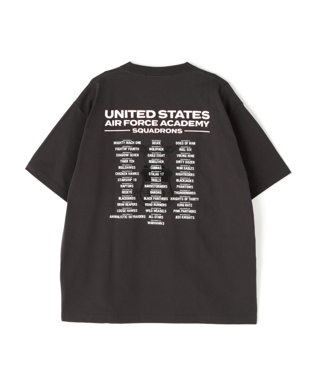 USAFA SQUADRONS EMBROIDERY T-SHIRT / 刺繍 半袖Tシャツ / AVIREX / アヴィレックス