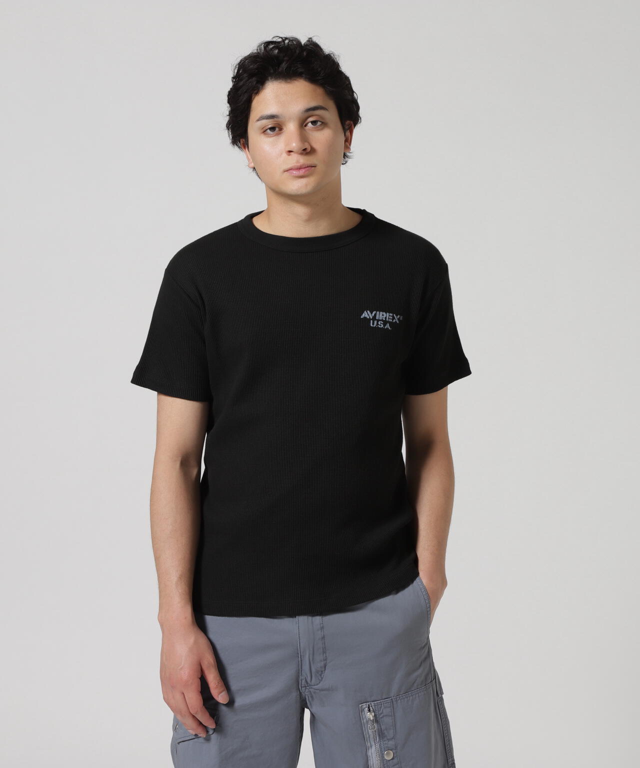 MINI WAFFLE T-SHIRT / ミニワッフル 半袖Tシャツ / AVIREX / アヴィレックス