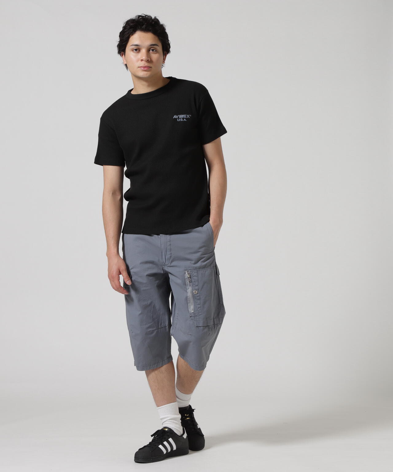 MINI WAFFLE T-SHIRT / ミニワッフル 半袖Tシャツ / AVIREX / アヴィレックス