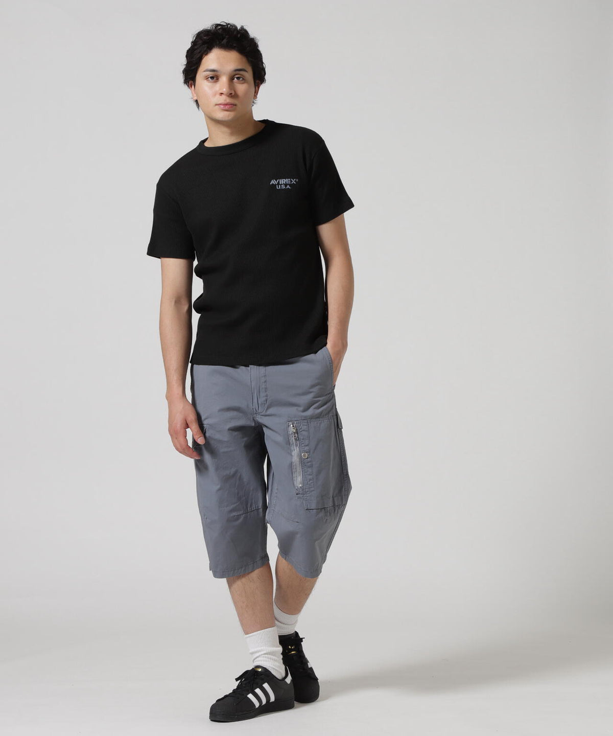 MINI WAFFLE T-SHIRT / ミニワッフル 半袖Tシャツ / AVIREX / アヴィレックス